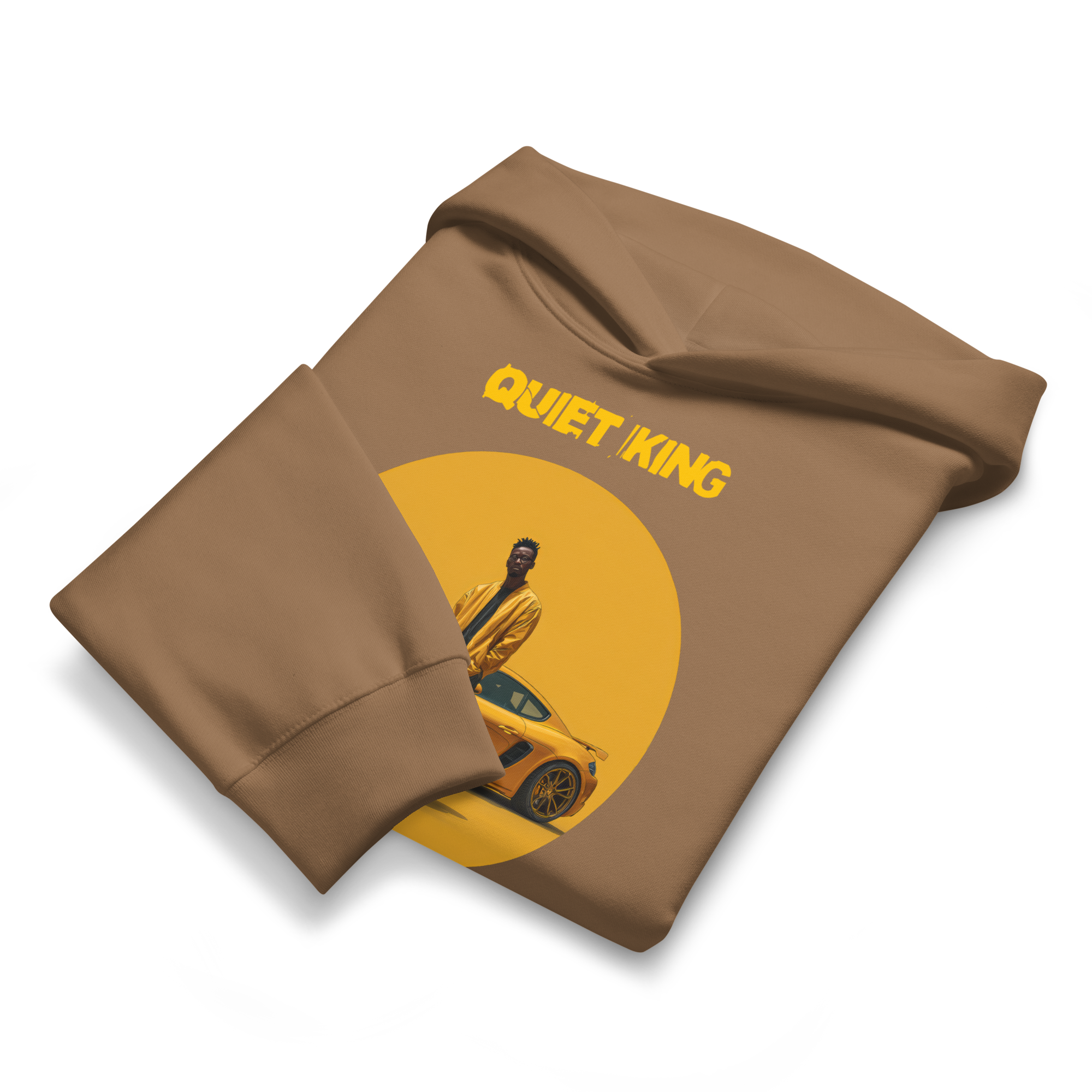 Xantho Philos™ Oversized Hoodie in Vintage Brown for men, premium oversized streetwear with a warm neutral tone