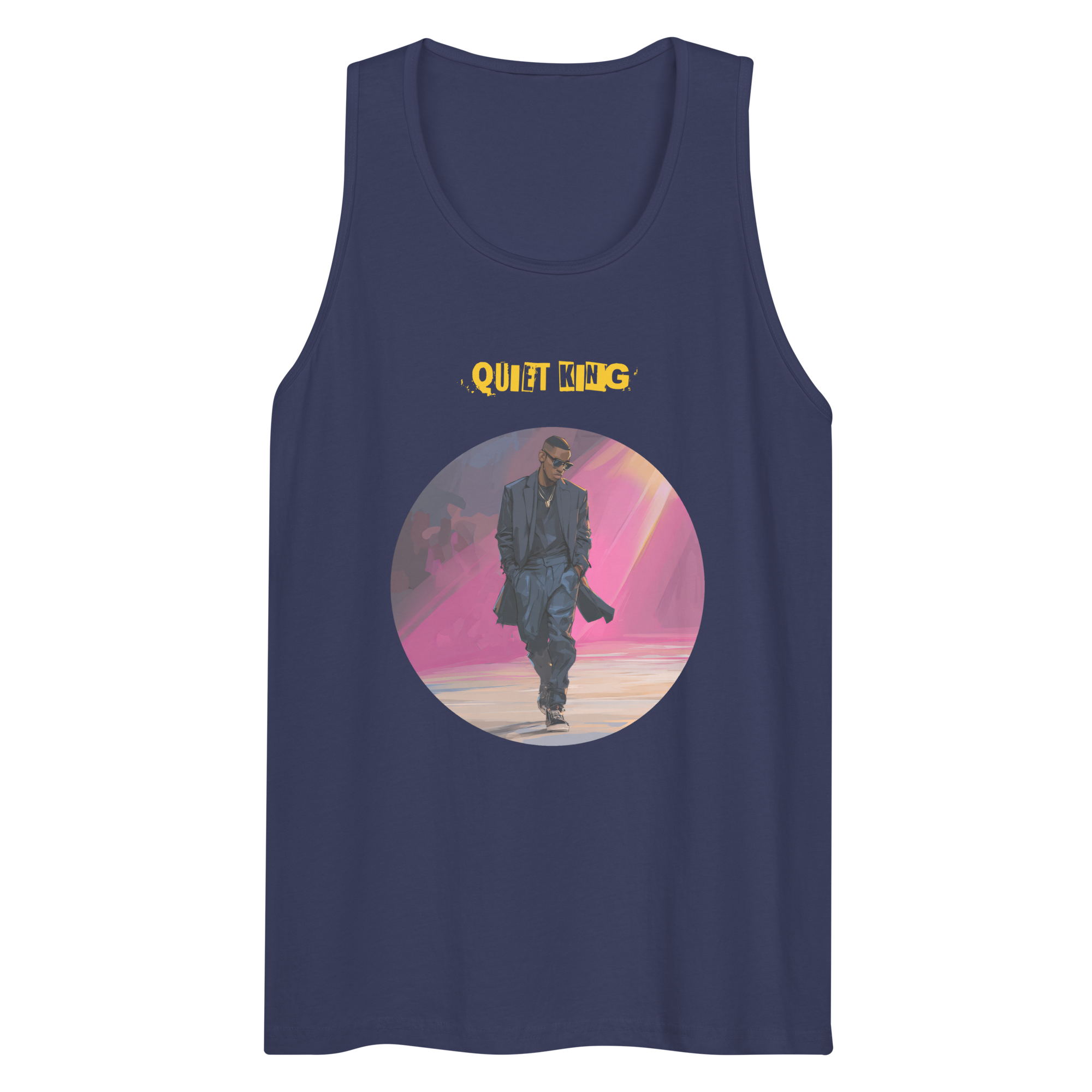 IntrovertedAlpha™ Tank Top in Harbor Blue for men, lightweight premium tank top with a clean casual tone