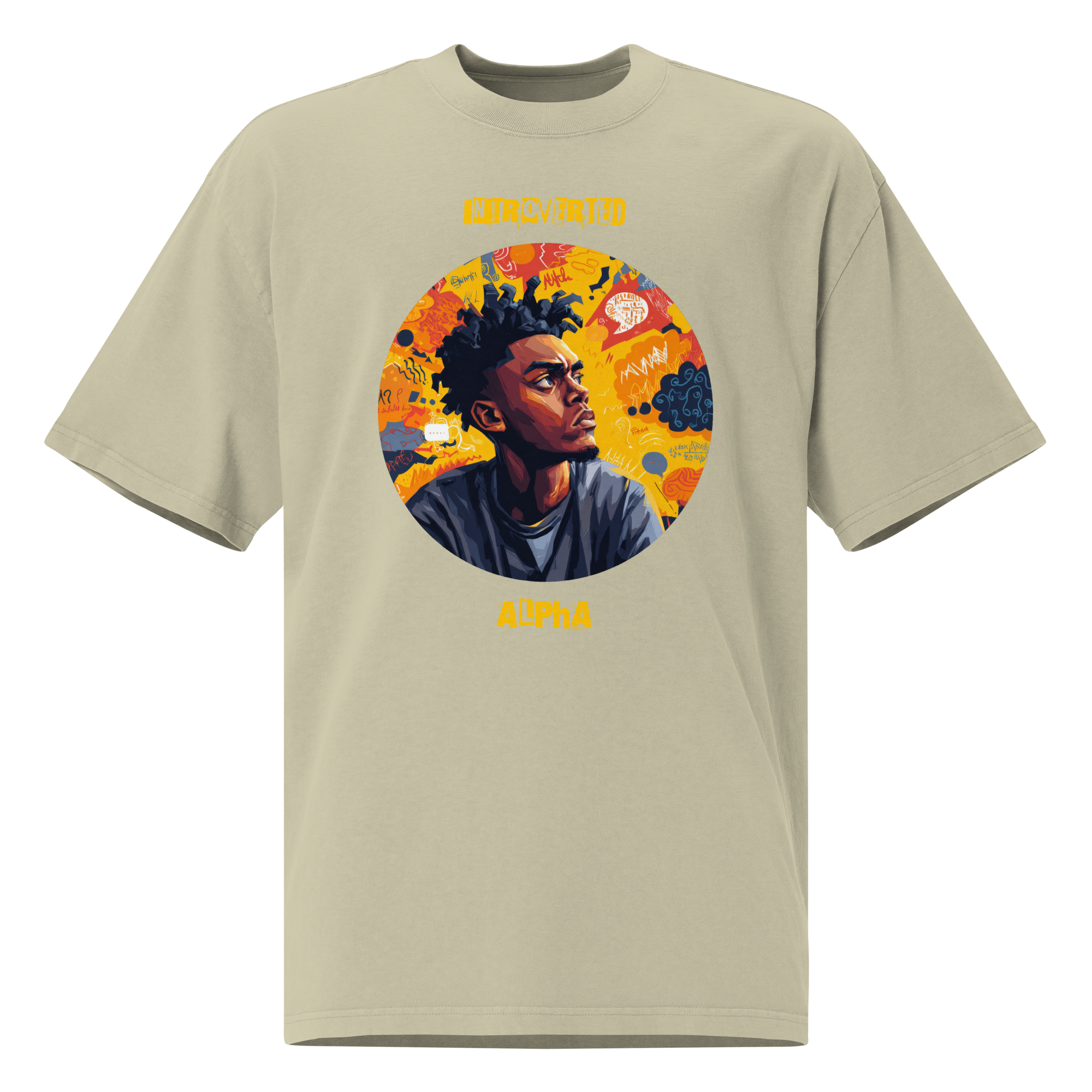 Xantho Philos™ Oversized Faded T-Shirt in Faded Eucalyptus for men, washed green oversized T-shirt with premium casual style