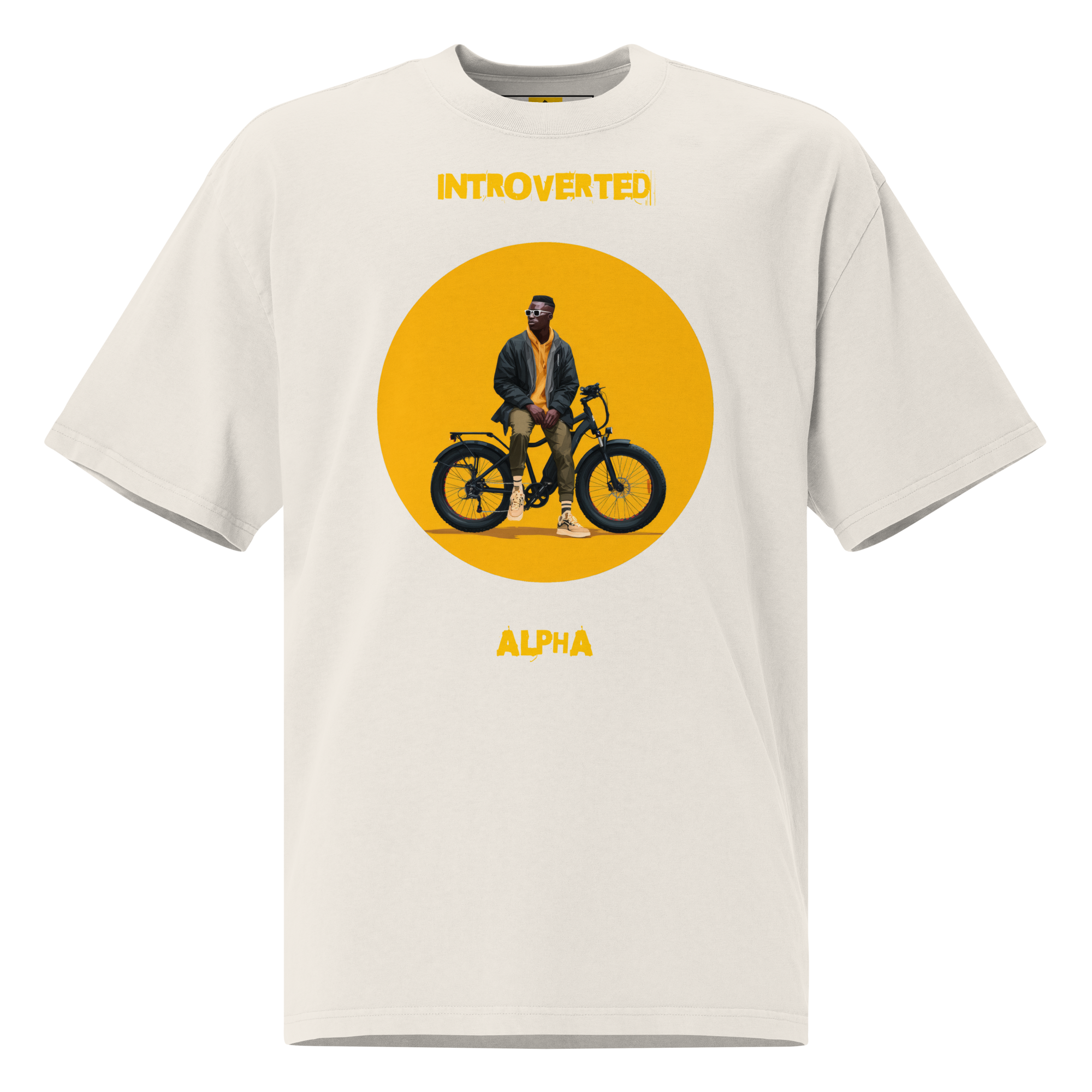 Xantho Philos™ Oversized Faded T-Shirt in Faded Bone for men, soft neutral oversized T-shirt with a minimalist streetwear feel