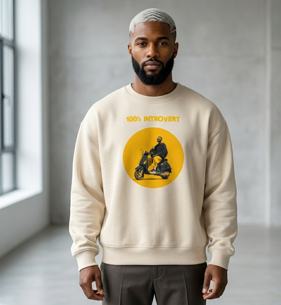 Xantho Philos™ Oversized Sweatshirt in Dust for men, soft neutral sweatshirt with a relaxed oversized fit