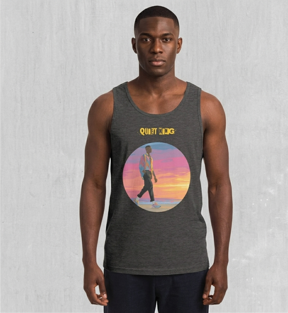 IntrovertedAlpha™ Tank Top in Charcoal Heather for men, soft-blend tank top with a clean everyday fit
