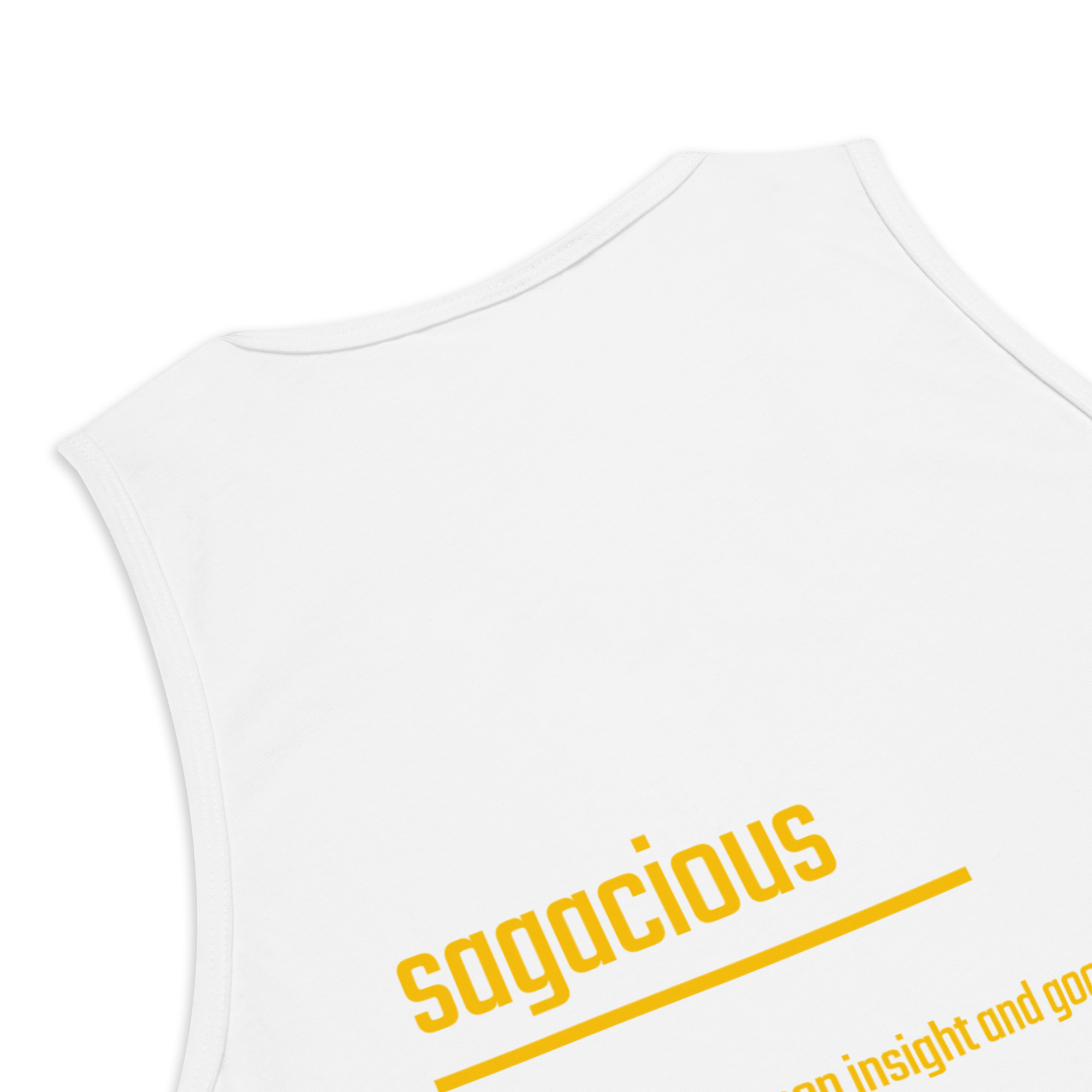 IntrovertedAlpha™ Tank Top in White for men, crisp minimalist tank top with a breathable everyday fit