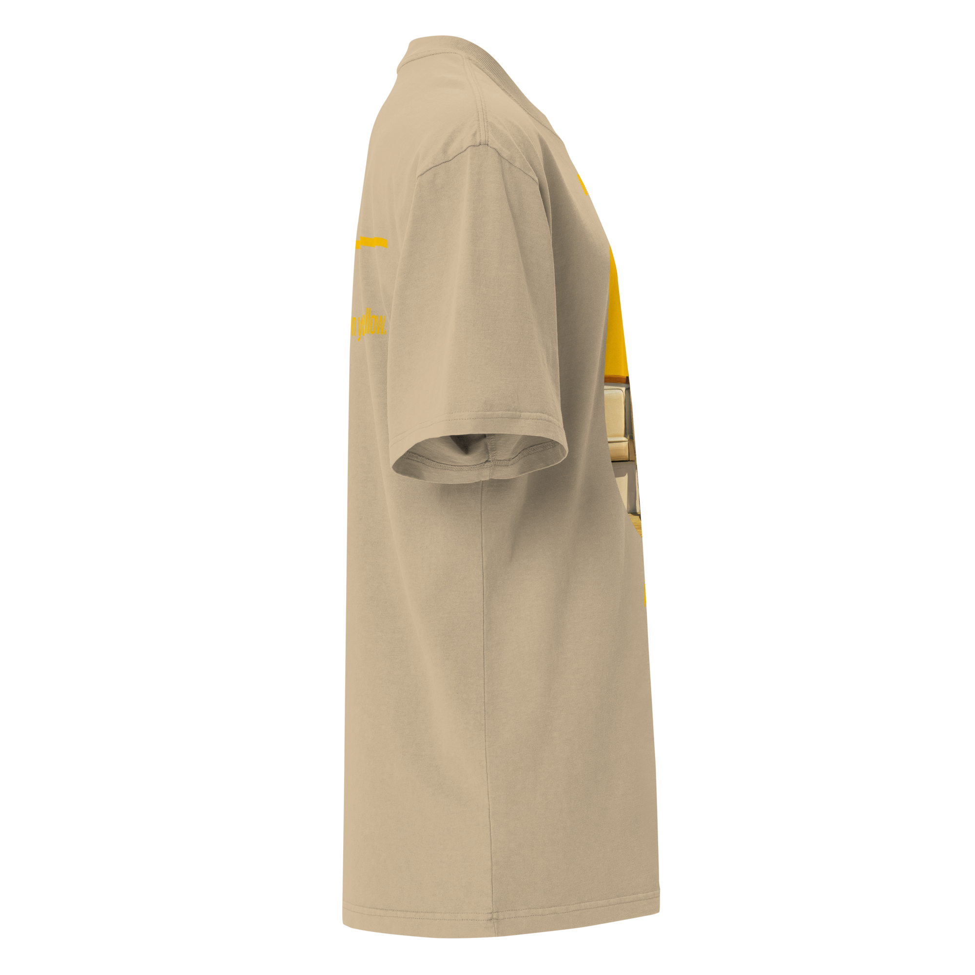 Xantho Philos™ Oversized Faded T-Shirt in Faded Khaki for men, neutral oversized T-shirt with casual streetwear style