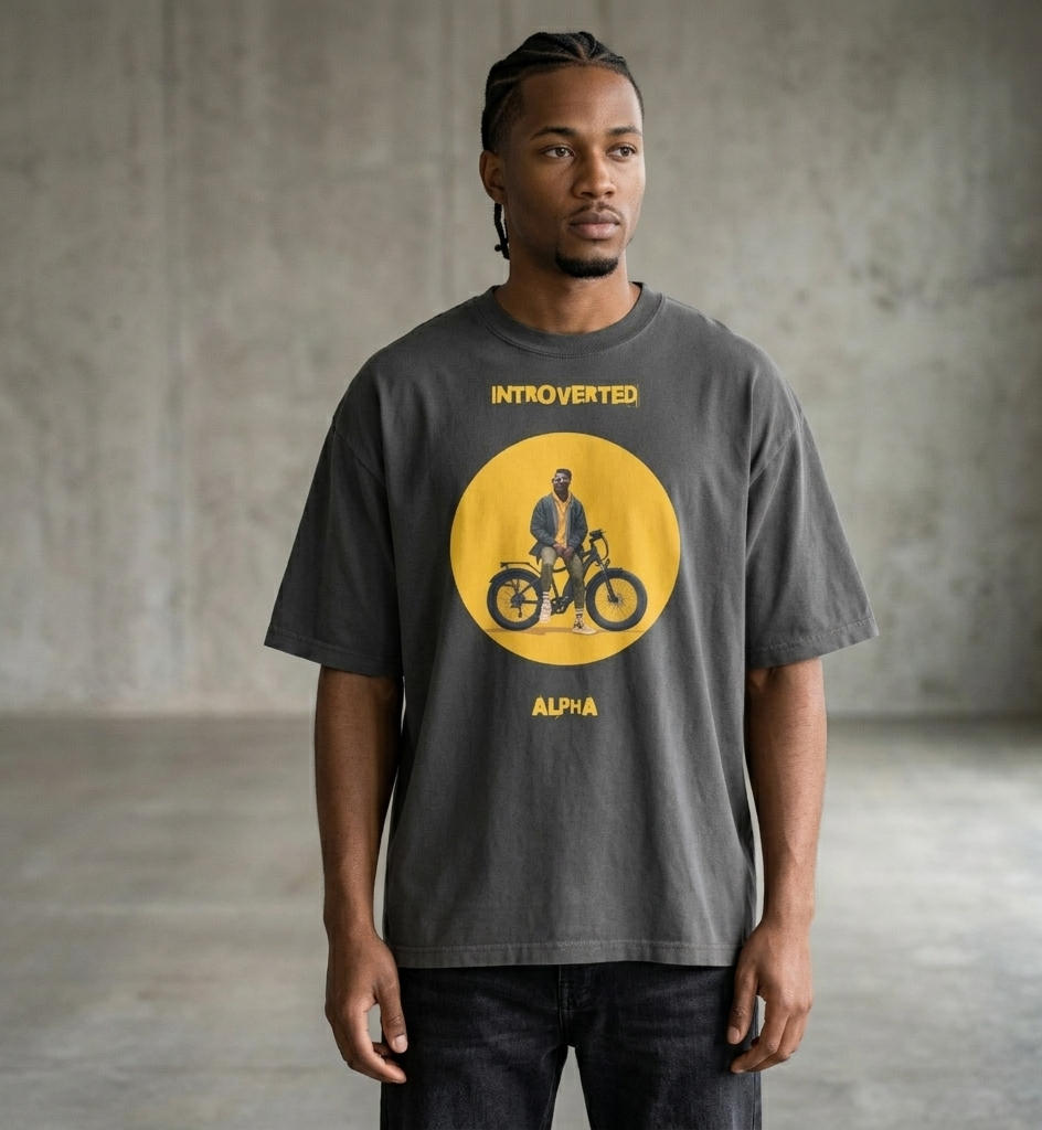 Xantho Philos™ Oversized Faded T-Shirt in Faded Black for men, vintage-wash streetwear with a relaxed oversized fit