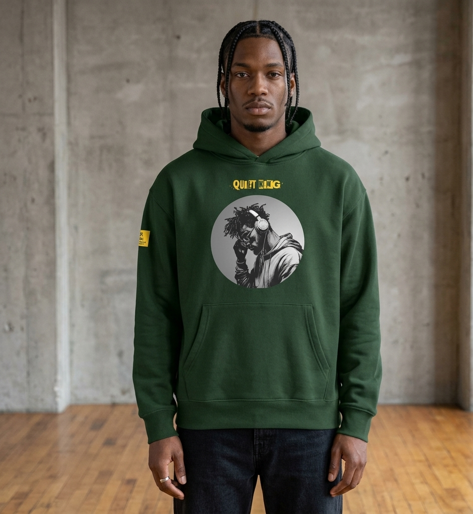 Xantho Philos™ Oversized Hoodie in Forest for men, elevated everyday streetwear with a relaxed oversized fit