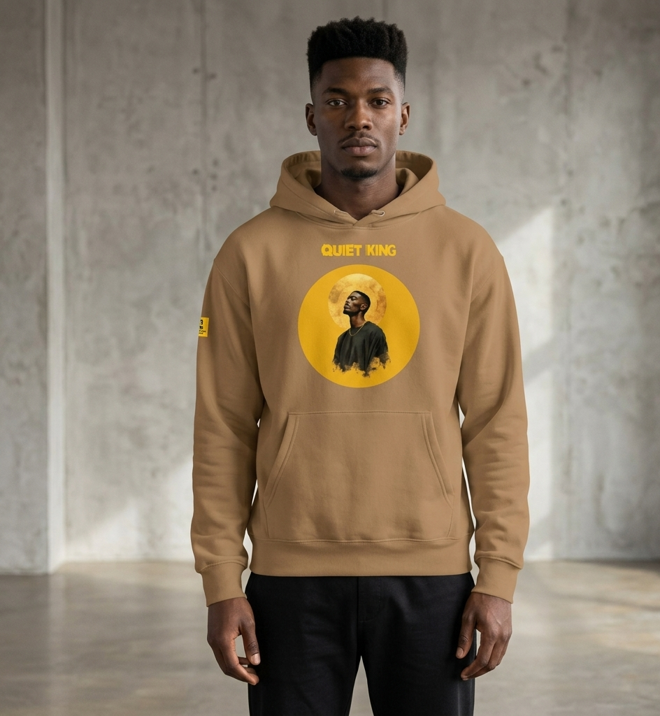 Xantho Philos™ Oversized Hoodie in Vintage Brown for men, premium oversized streetwear with a warm neutral tone