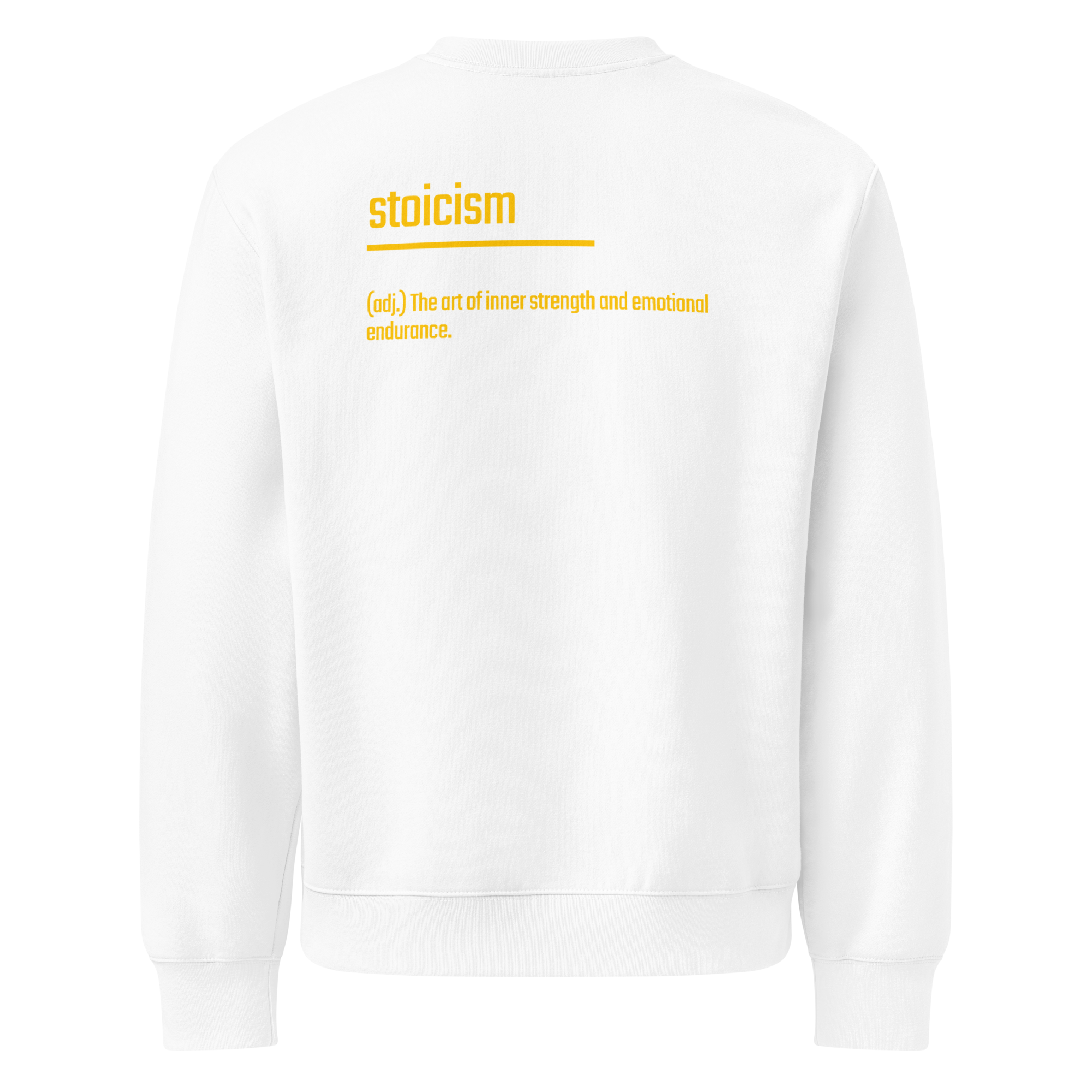 IntrovertedAlpha™ Oversized Sweatshirt in White for men, clean minimalist sweatshirt with a premium heavyweight finish