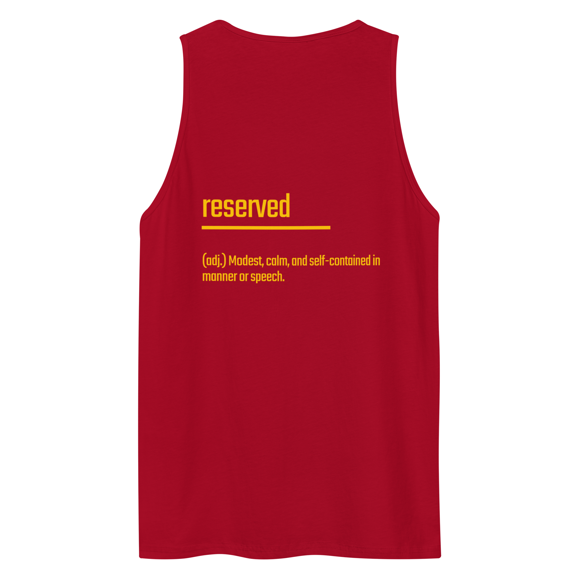IntrovertedAlpha™ Tank Top in Red for men, bold premium tank top with lightweight streetwear style