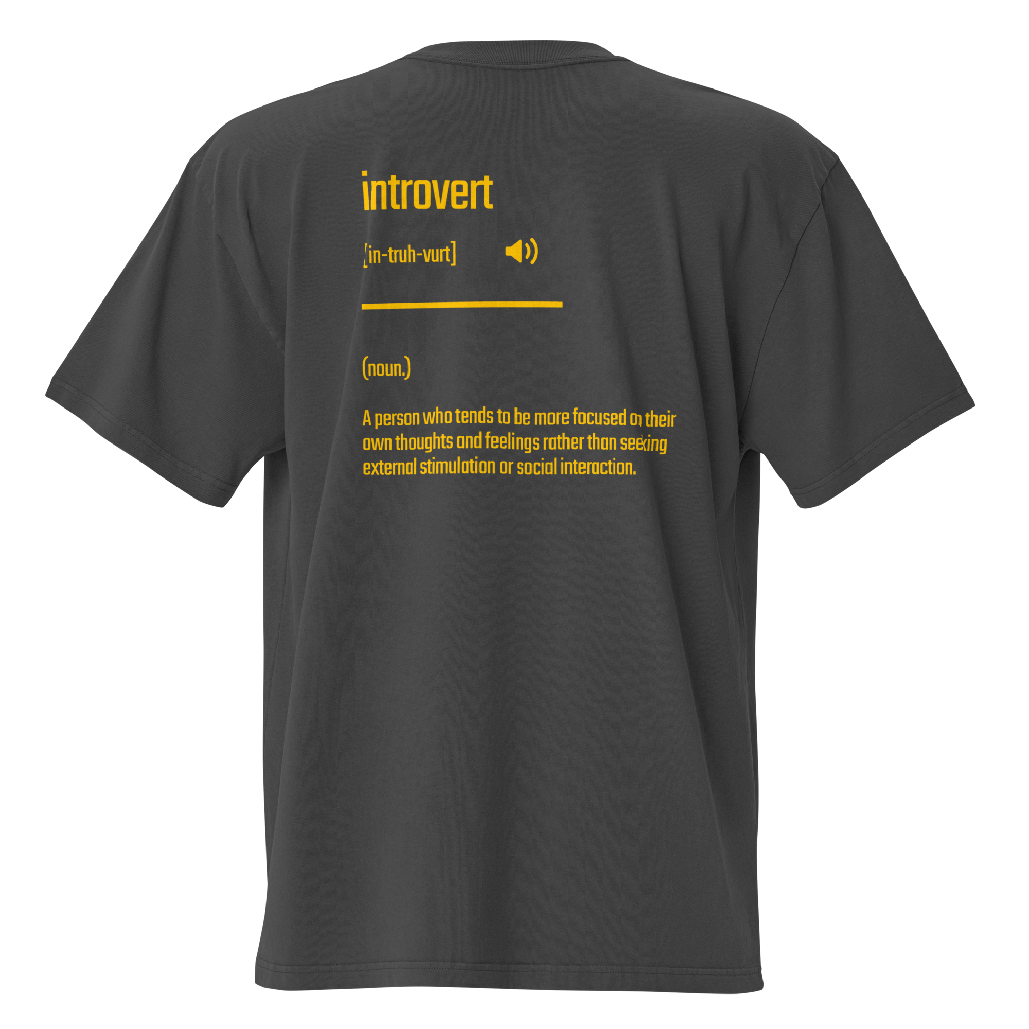 IntrovertedAlpha™ Oversized Faded T-Shirt in Faded Black for men, vintage-wash streetwear with a relaxed oversized fit
