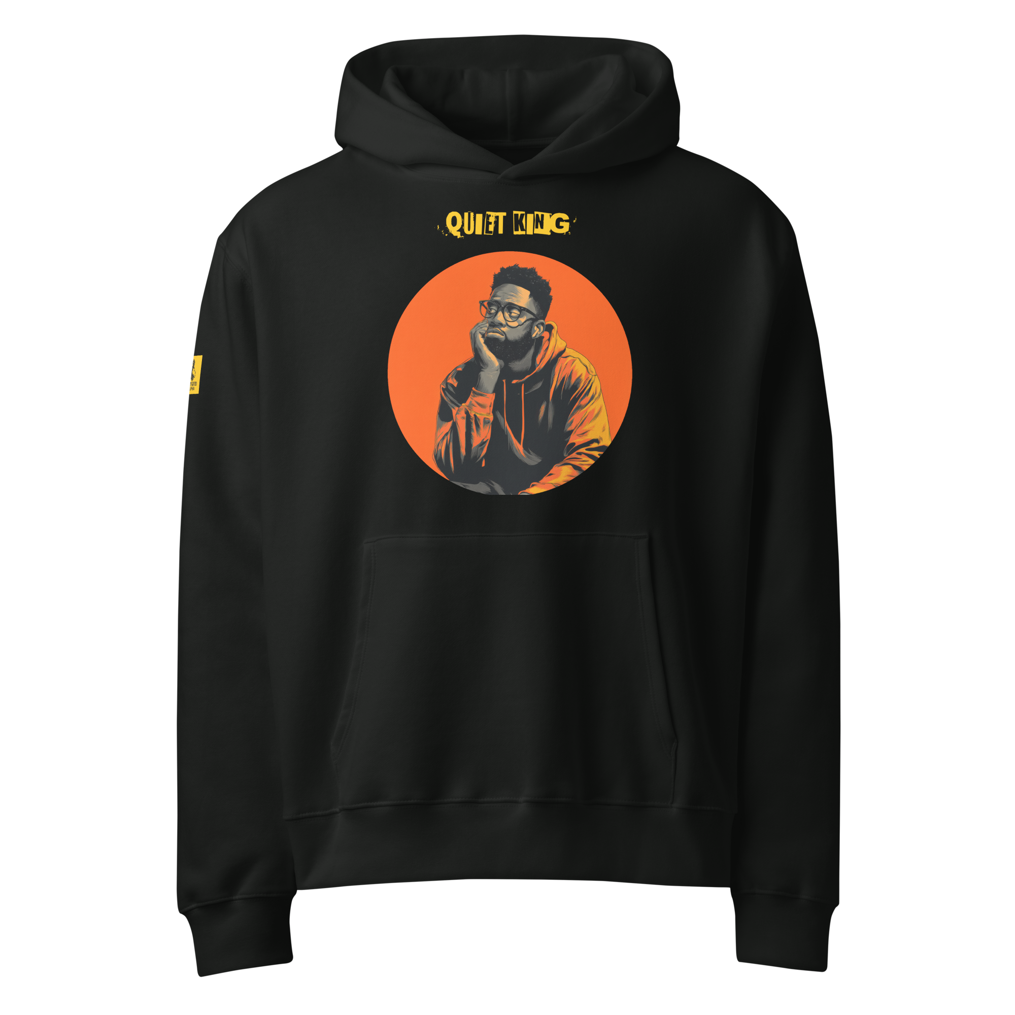 Xantho Philos™ Oversized Hoodie in Vintage Black for men, premium heavyweight streetwear with a relaxed oversized fit