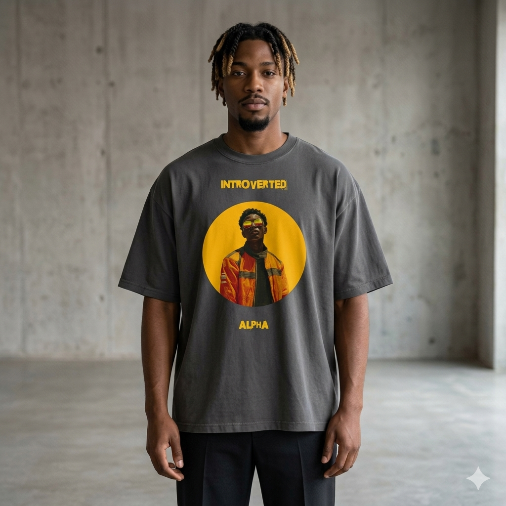 Xantho Philos™ Oversized Faded T-Shirt in Faded Black for men, vintage-wash streetwear with a relaxed oversized fit