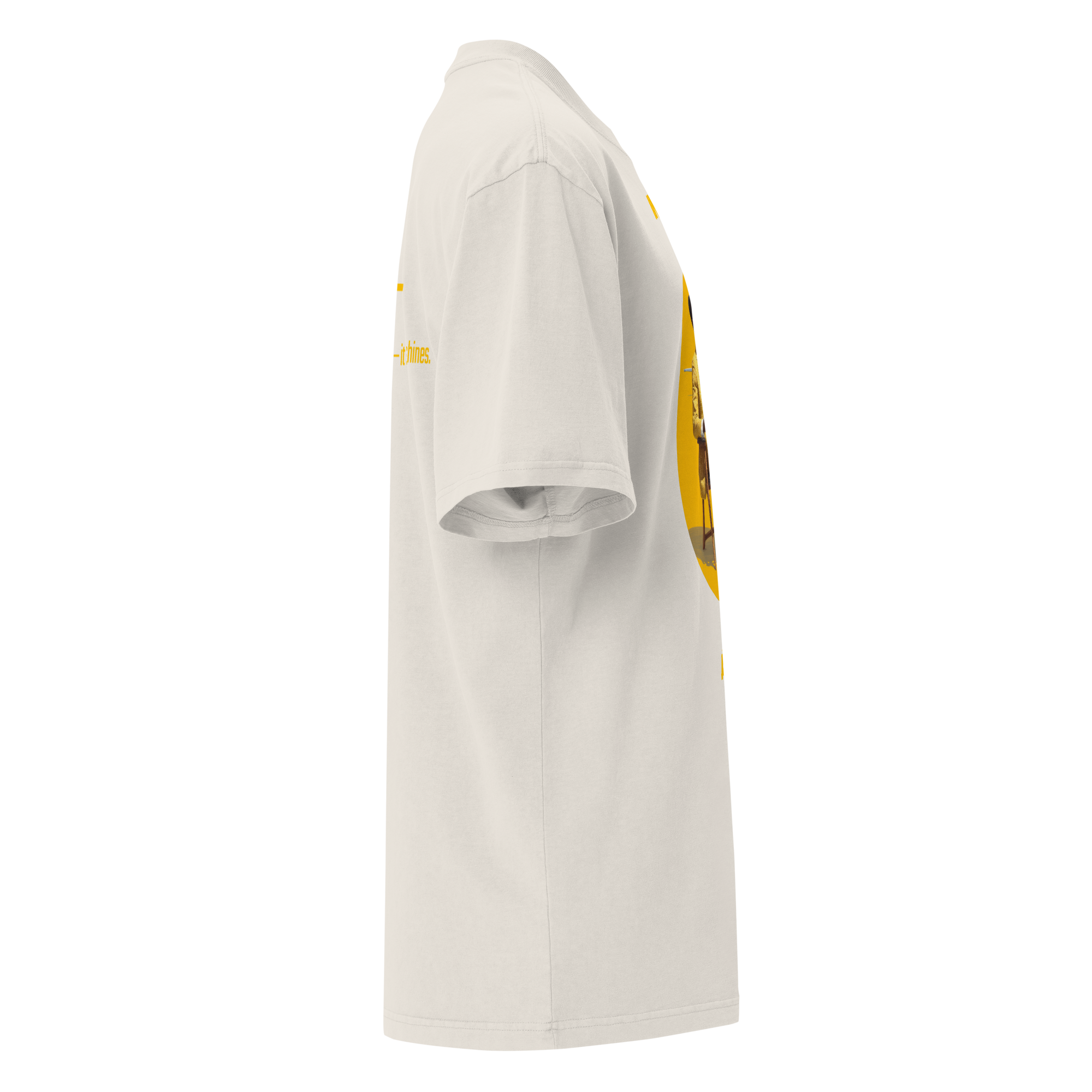 Xantho Philos™ Oversized Faded T-Shirt in Faded Bone for men, soft neutral oversized T-shirt with a minimalist streetwear feel