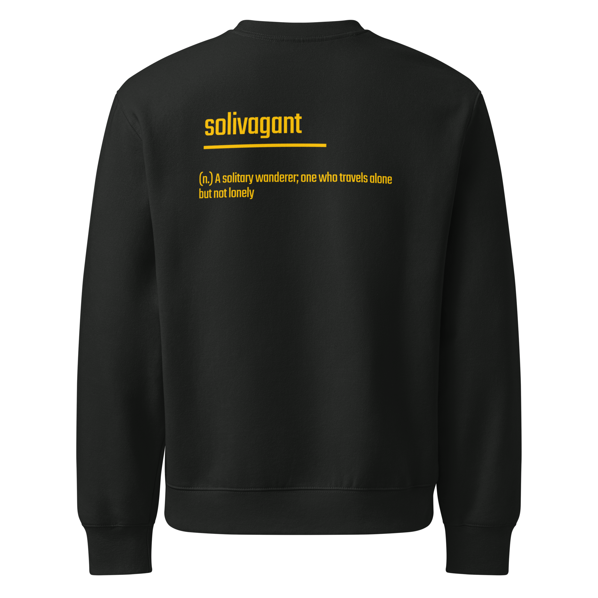 IntrovertedAlpha™ Oversized Sweatshirt in Vintage Black for men, washed heavyweight sweatshirt with a relaxed oversized fit