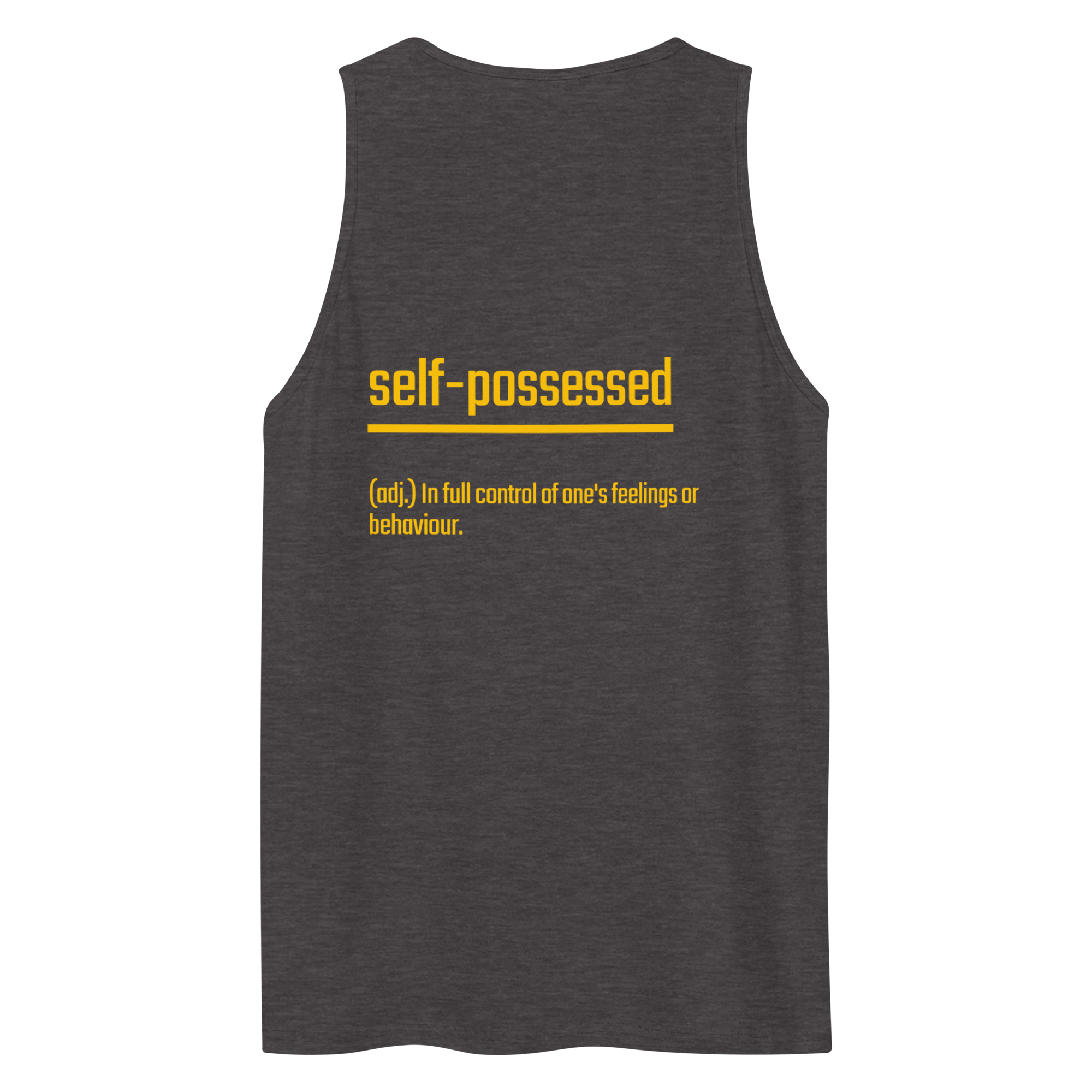 IntrovertedAlpha™ Tank Top in Charcoal Heather for men, soft-blend tank top with a clean everyday fit