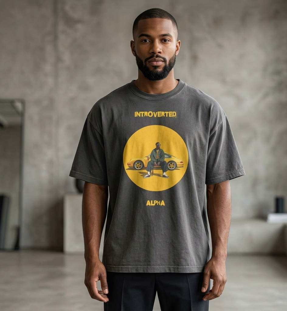 Xantho Philos™ Oversized Faded T-Shirt in Faded Black for men, vintage-wash streetwear with a relaxed oversized fit
