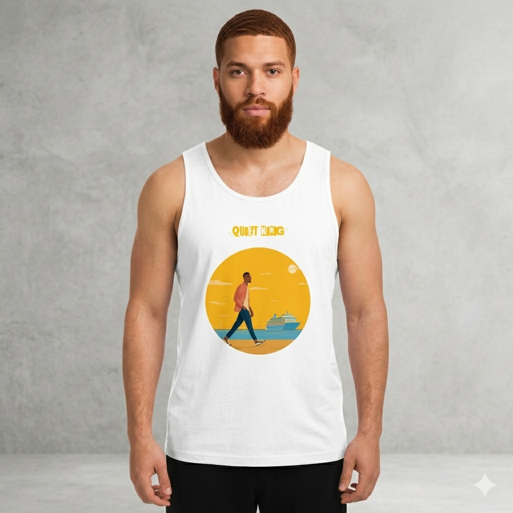 Xantho Philos™ Tank Top in White for men, crisp minimalist tank top with a breathable everyday fit