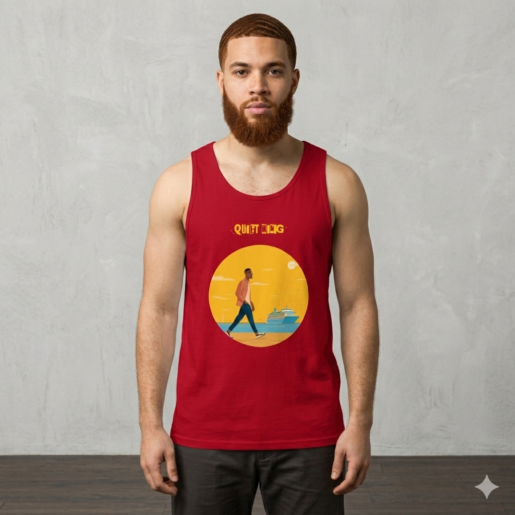 Xantho Philos™ Tank Top in Red for men, bold premium tank top with lightweight streetwear style