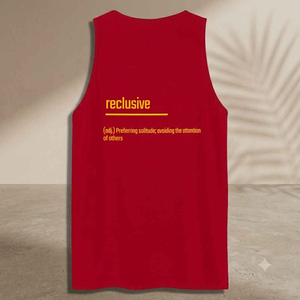 Xantho Philos™ Tank Top in Red for men, bold premium tank top with lightweight streetwear style