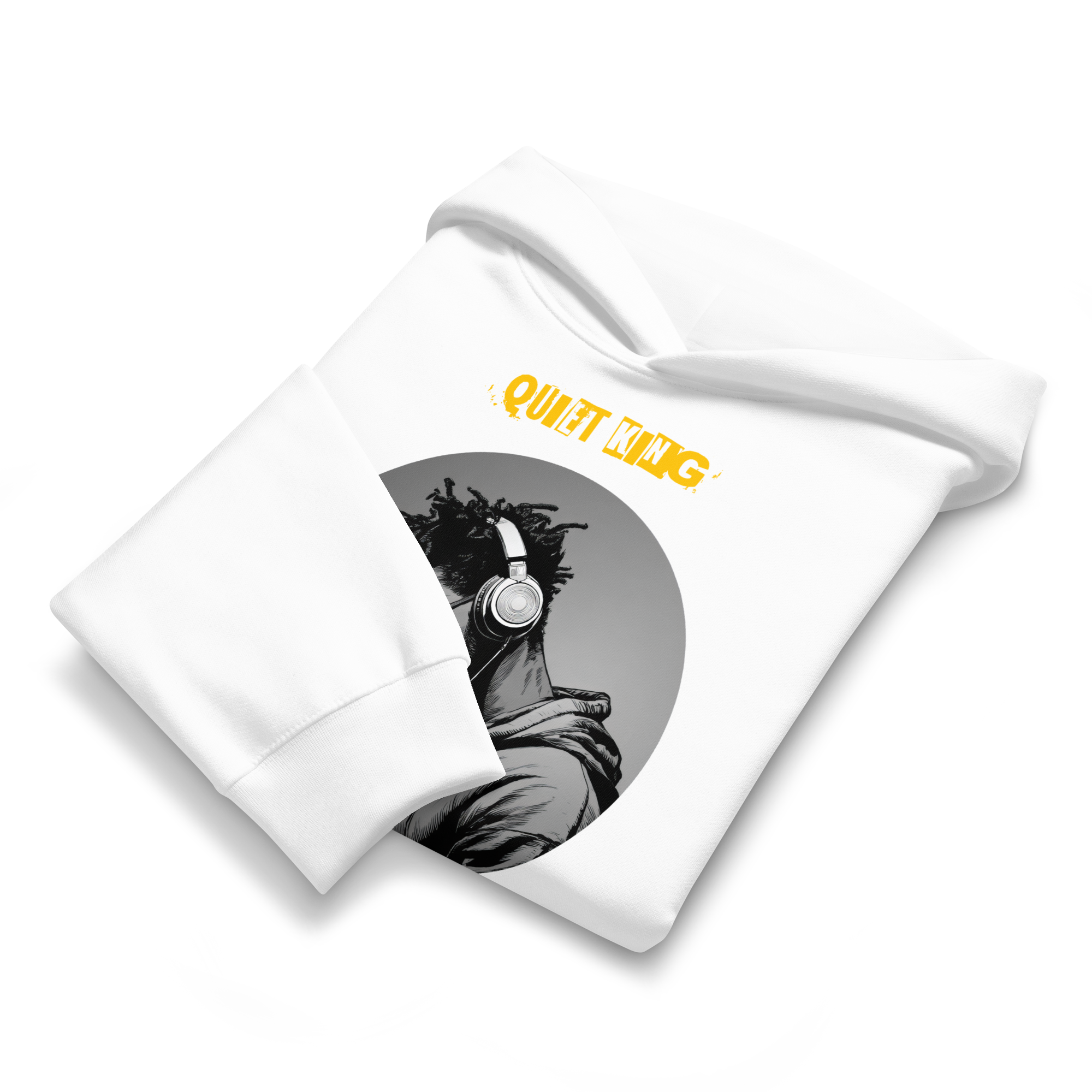 Xantho Philos™ Oversized Hoodie in White for men, crisp minimalist oversized hoodie with premium streetwear appeal