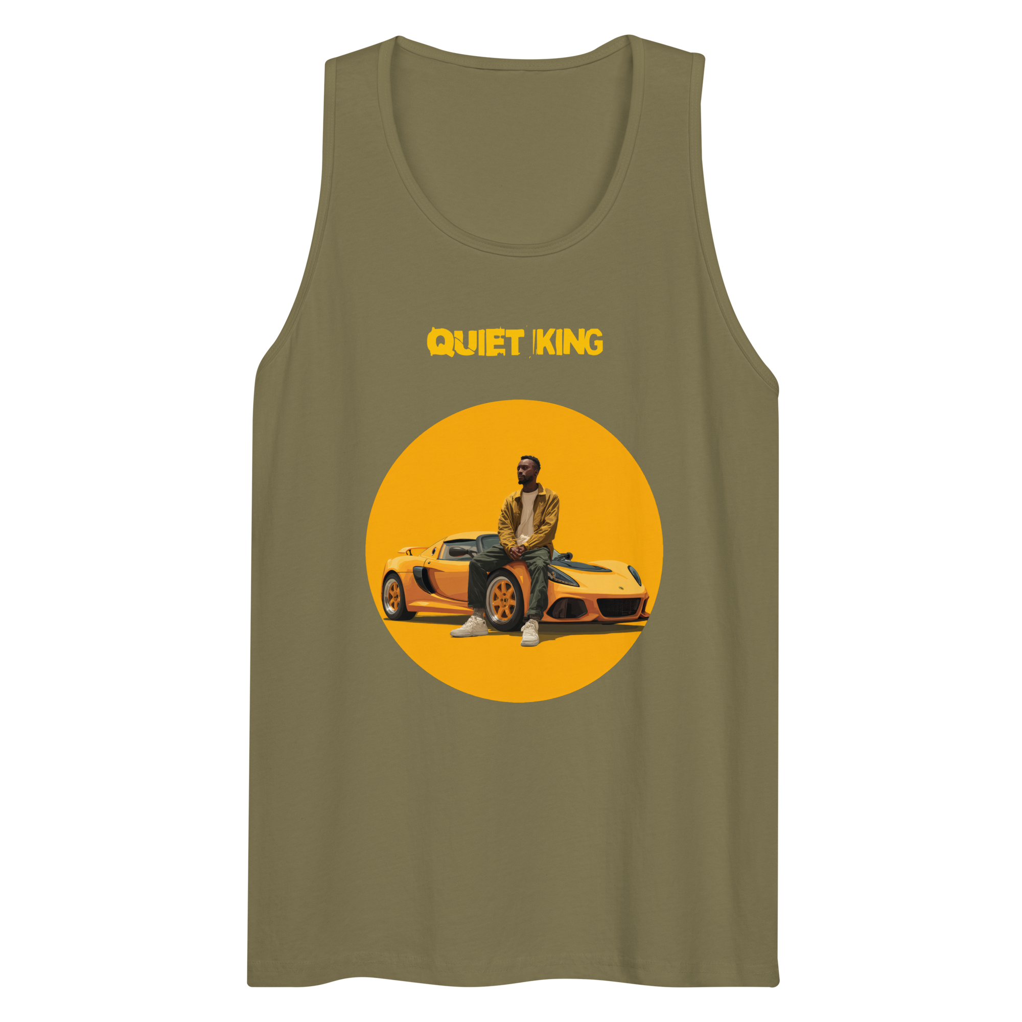 Xantho Philos™ Tank Top in Military Green for men, athletic streetwear tank with a grounded utilitarian tone