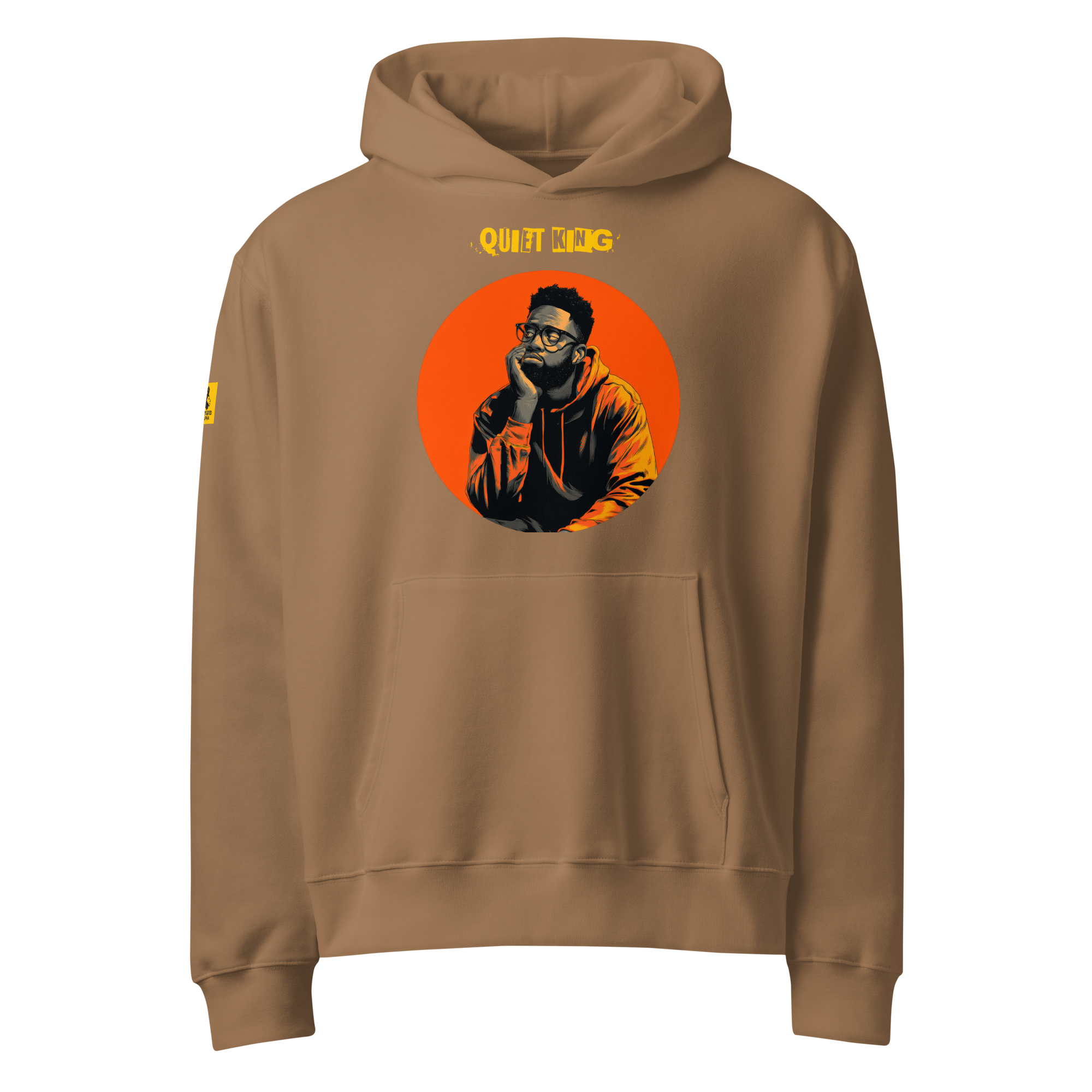 Xantho Philos™ Oversized Hoodie in Vintage Brown for men, premium oversized streetwear with a warm neutral tone