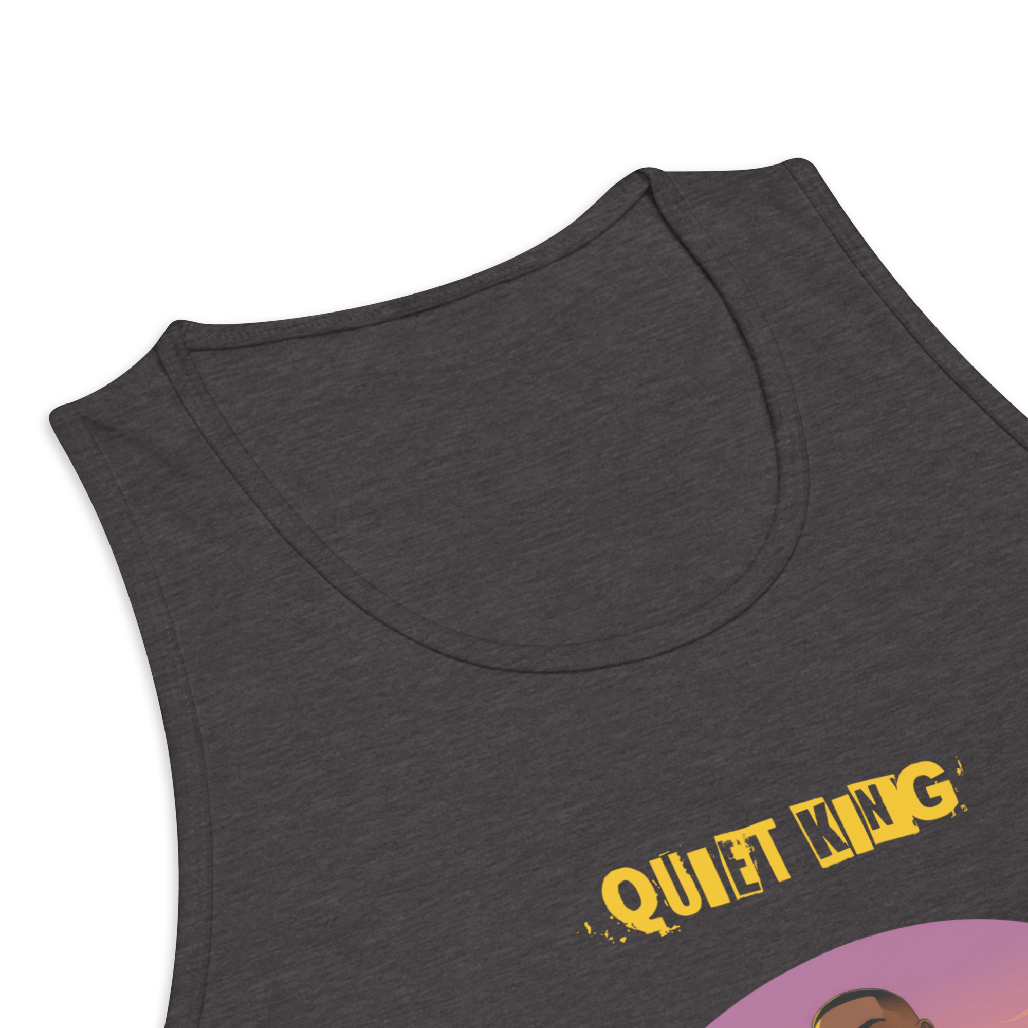 IntrovertedAlpha™ Tank Top in Charcoal Heather for men, soft-blend tank top with a clean everyday fit