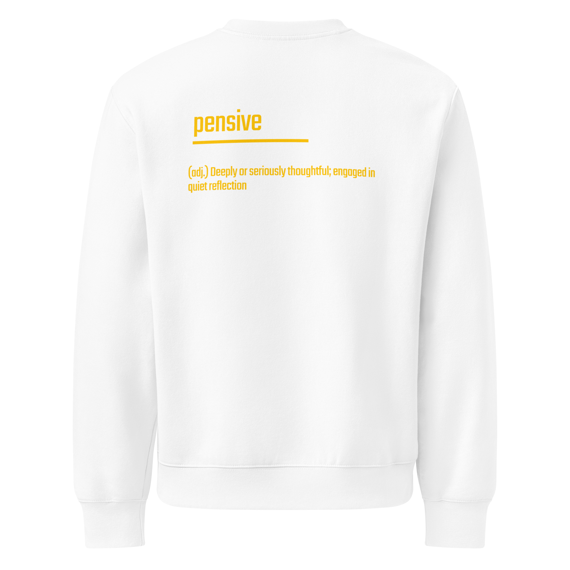 Xantho Philos™ Oversized Sweatshirt in White for men, clean minimalist sweatshirt with a premium heavyweight finish