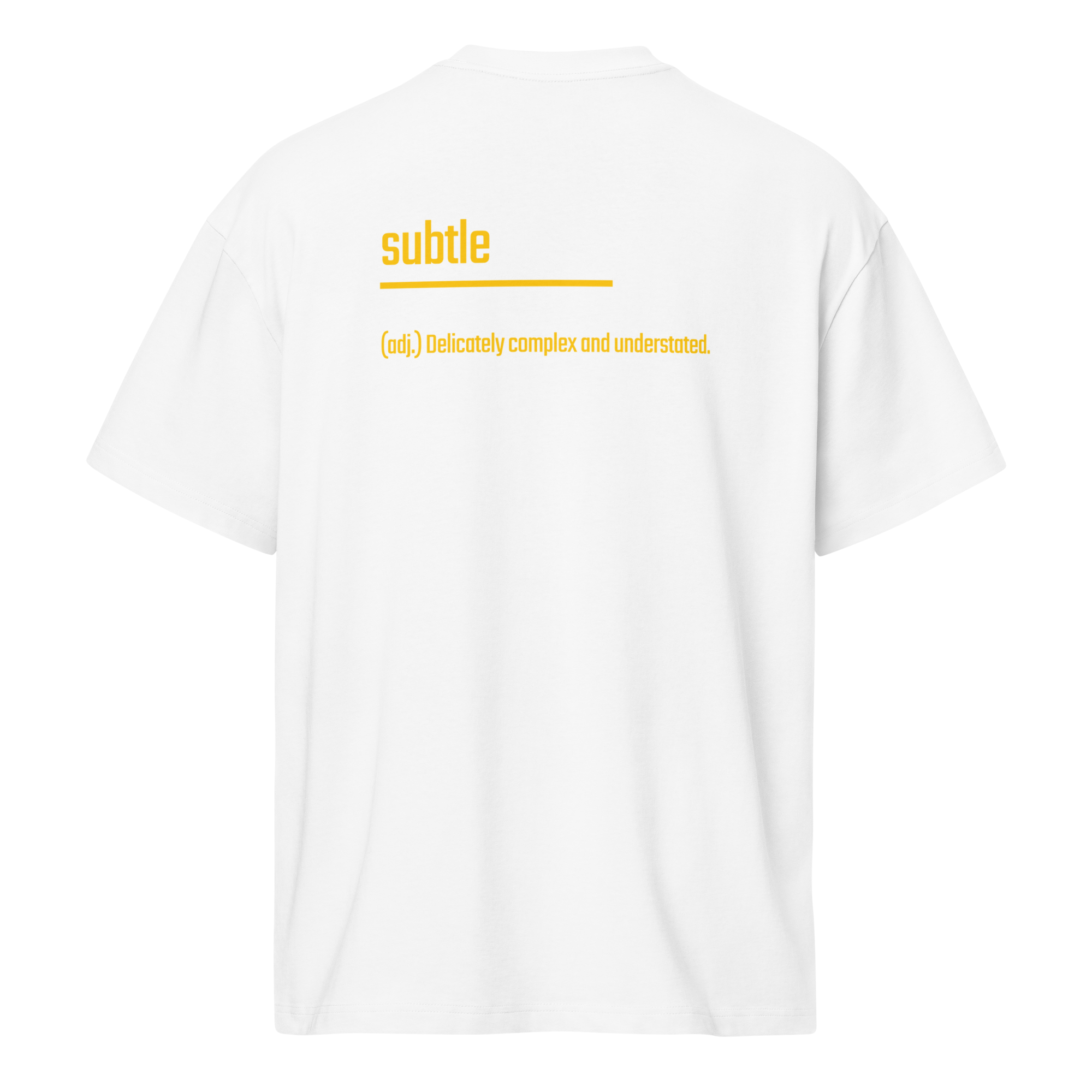 IntrovertedAlpha™ Box Tee in White for men, crisp structured box tee with a clean premium finish