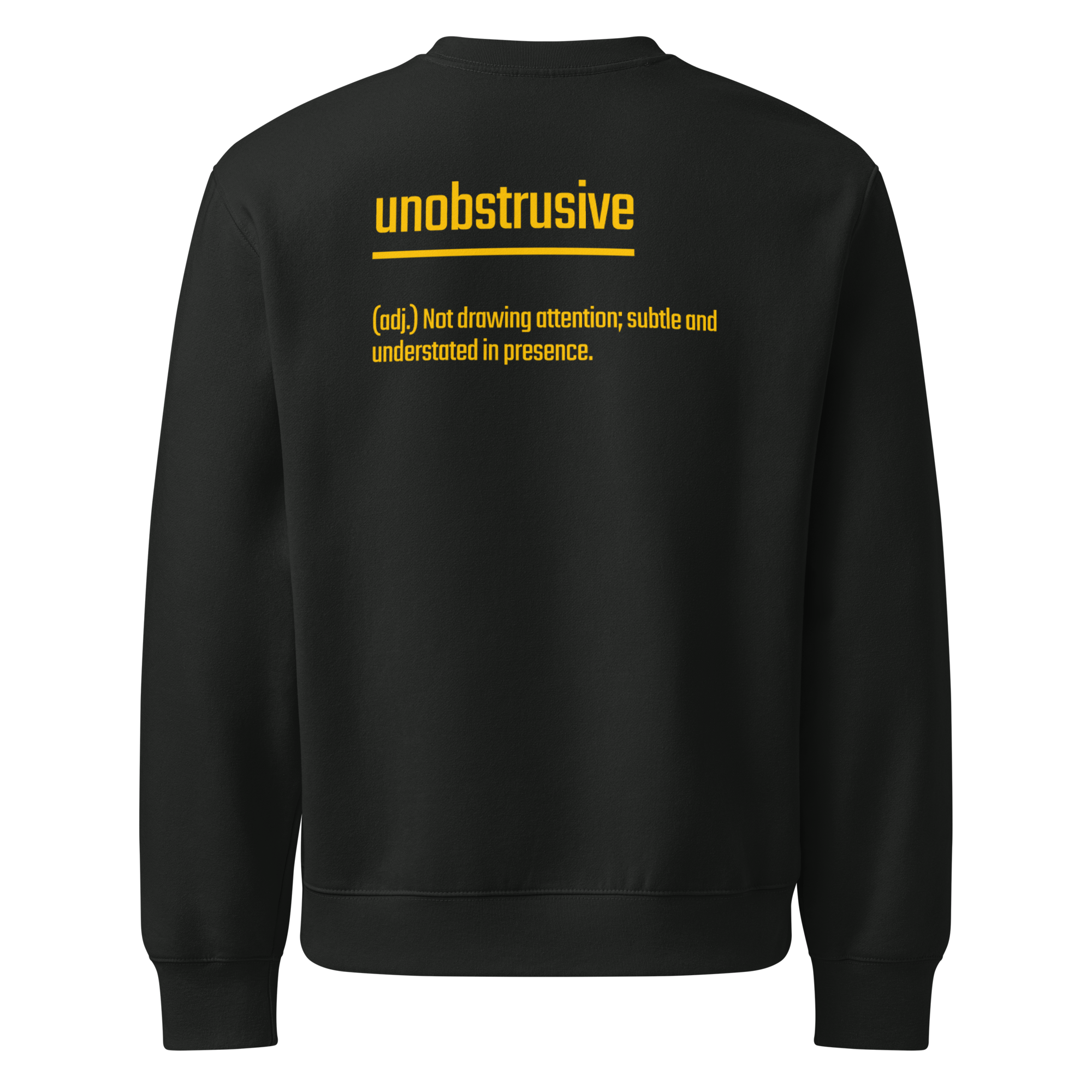 IntrovertedAlpha™ Oversized Sweatshirt in Vintage Black for men, washed heavyweight sweatshirt with a relaxed oversized fit