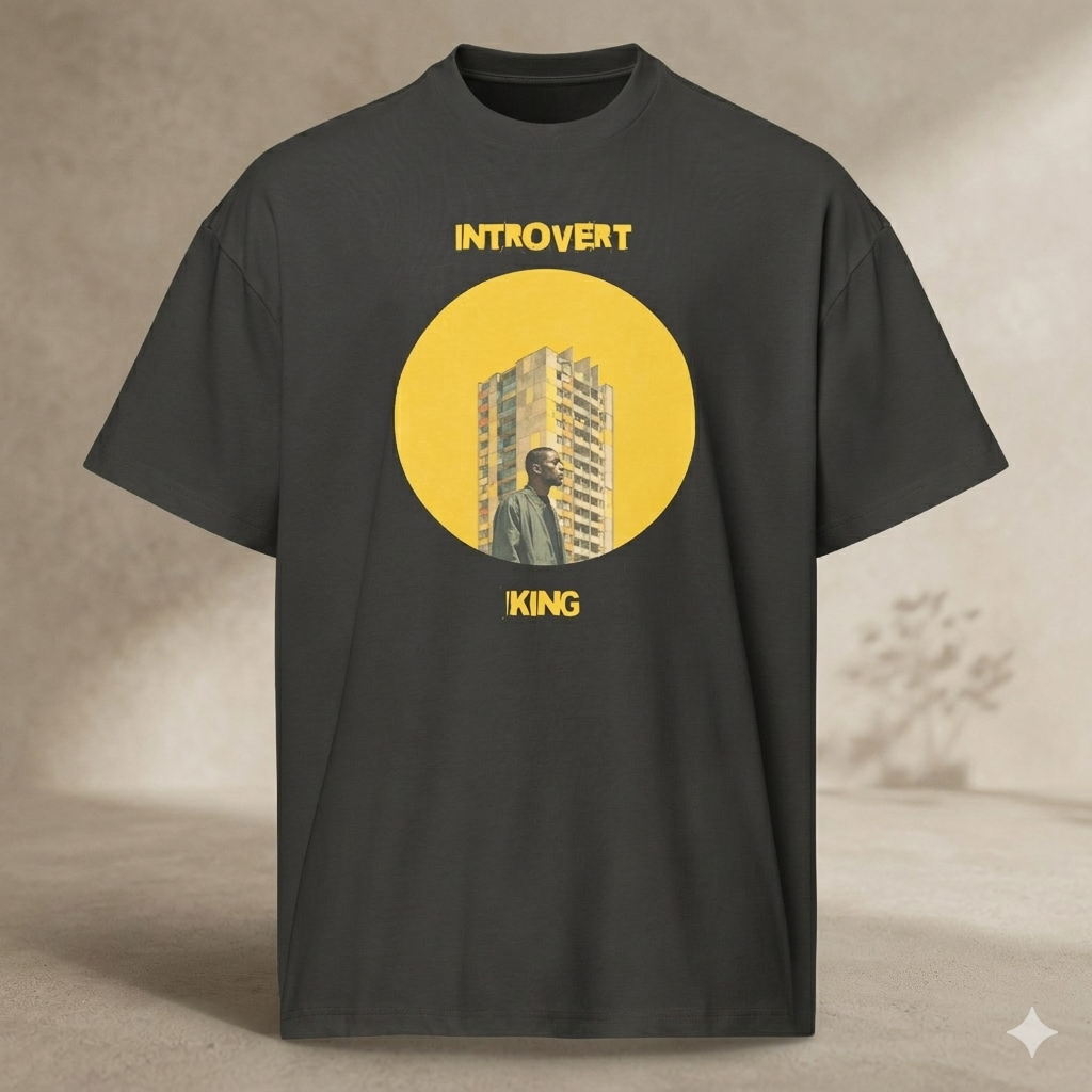 Xantho Philos™ Box Tee in Vintage Black for men, washed boxy T-shirt with a relaxed streetwear silhouette