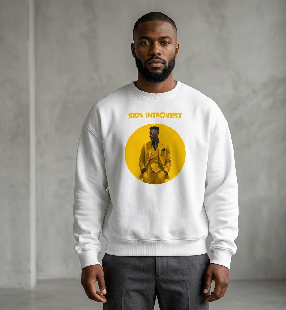 Xantho Philos™ Oversized Sweatshirt in White for men, clean minimalist sweatshirt with a premium heavyweight finish