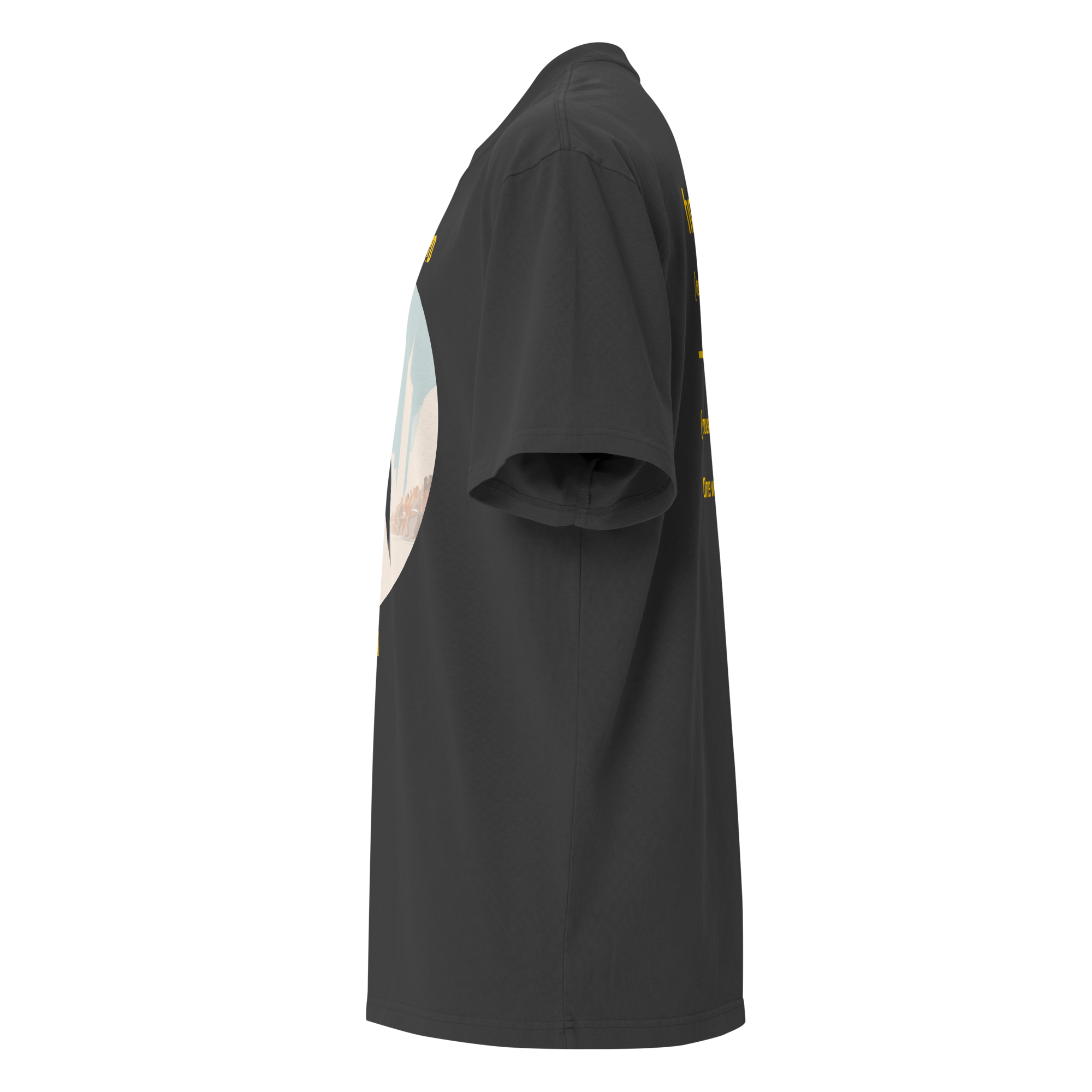 Xantho Philos™ Oversized Faded T-Shirt in Faded Black for men, vintage-wash streetwear with a relaxed oversized fit