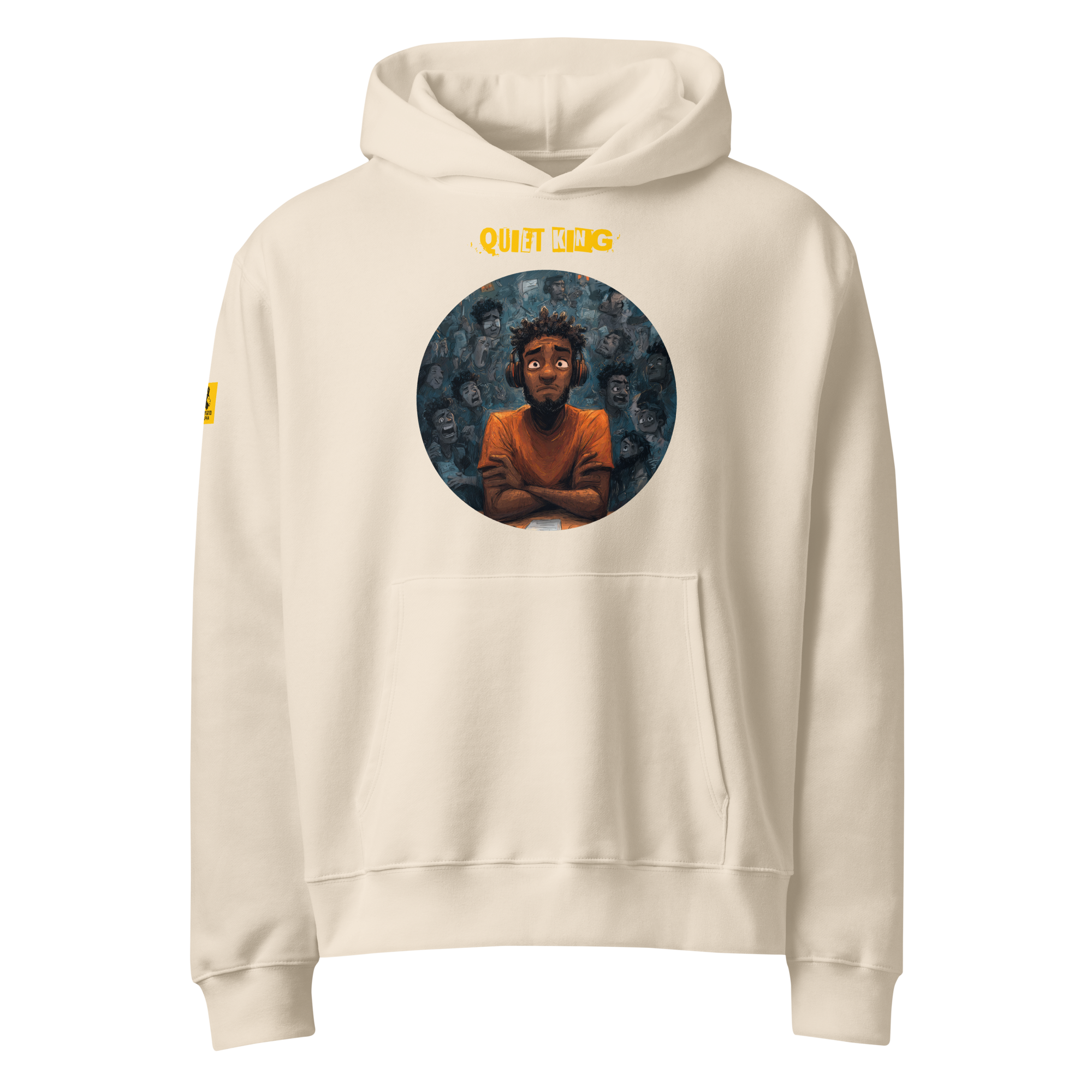 Xantho Philos™ Oversized Hoodie in Dust for men, soft neutral heavyweight hoodie with a relaxed fit