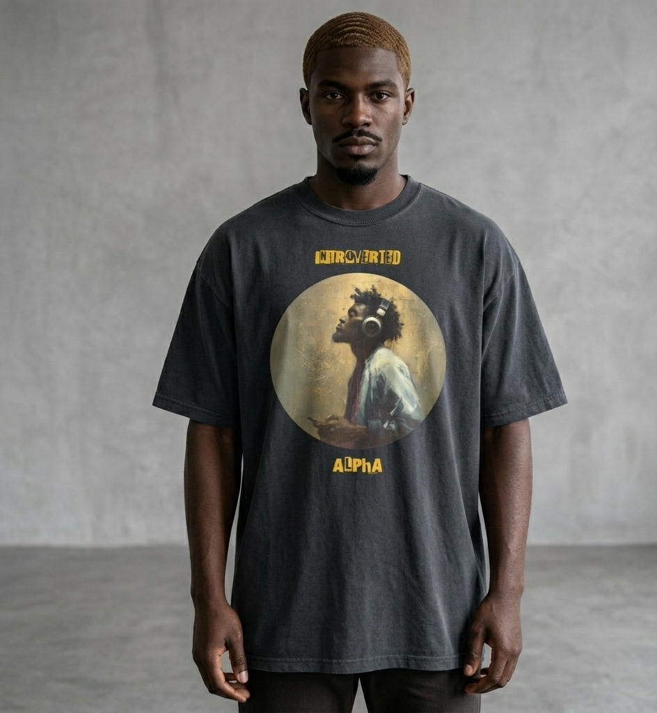 IntrovertedAlpha™ Oversized Faded T-Shirt — ISTJ Edition 015