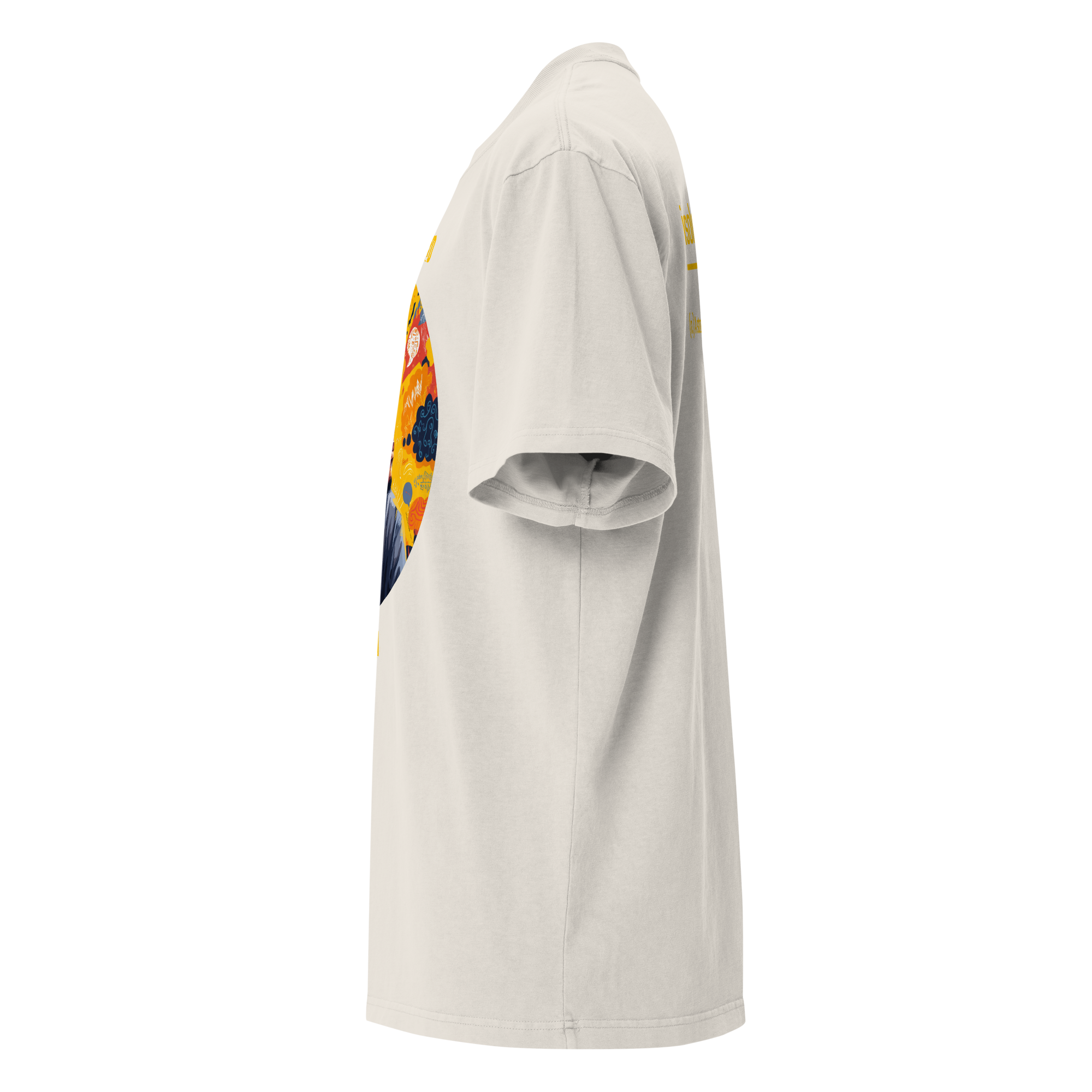 Xantho Philos™ Oversized Faded T-Shirt in Faded Bone for men, soft neutral oversized T-shirt with a minimalist streetwear feel