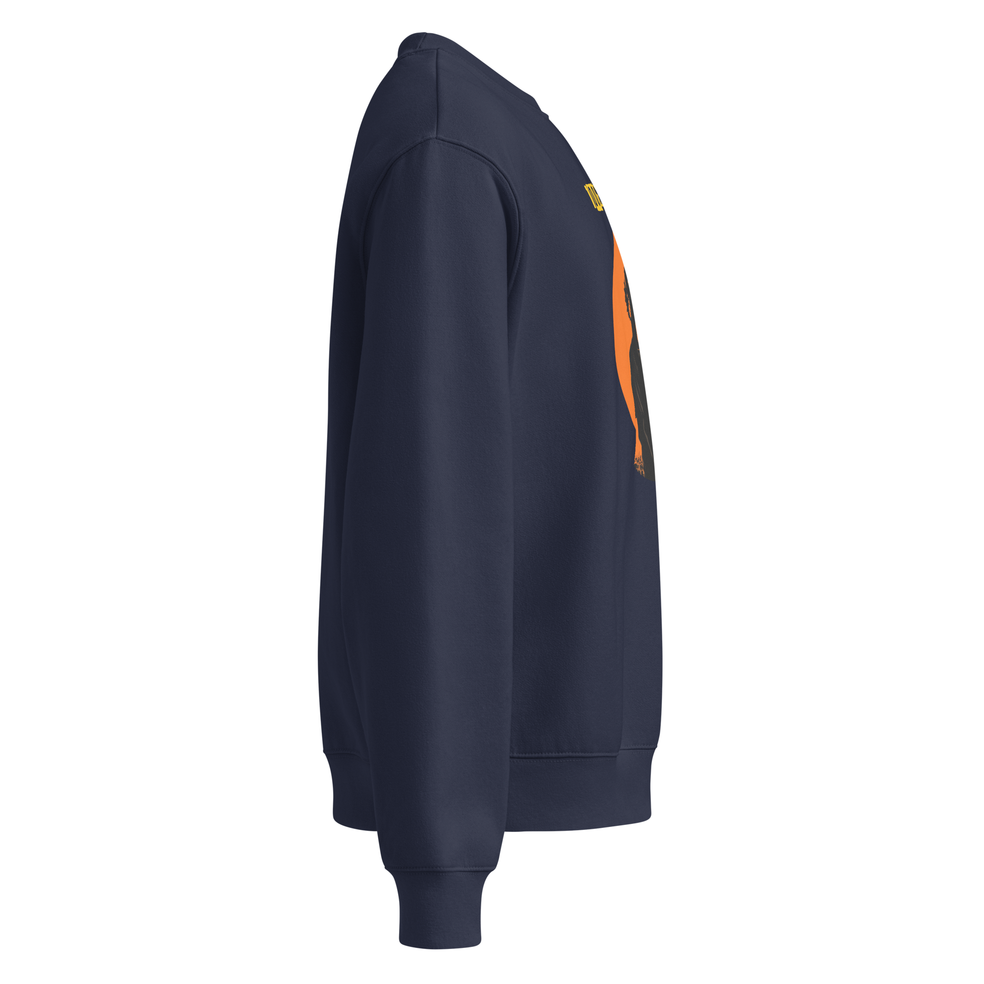 IntrovertedAlpha™ Oversized Sweatshirt in Navy for men, minimalist premium sweatshirt with everyday streetwear style