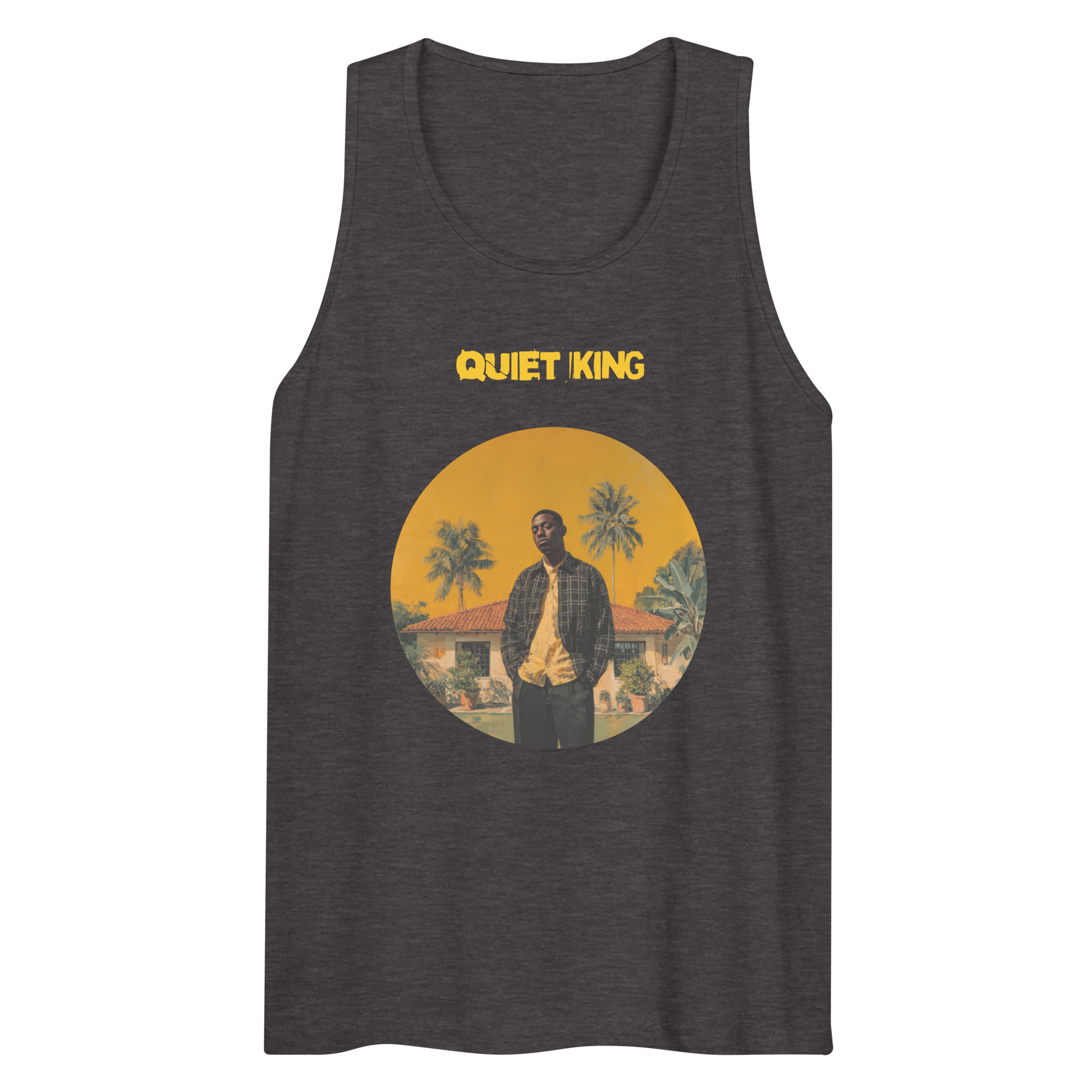 Xantho Philos™ Tank Top in Charcoal Heather for men, soft-blend tank top with a clean everyday fit