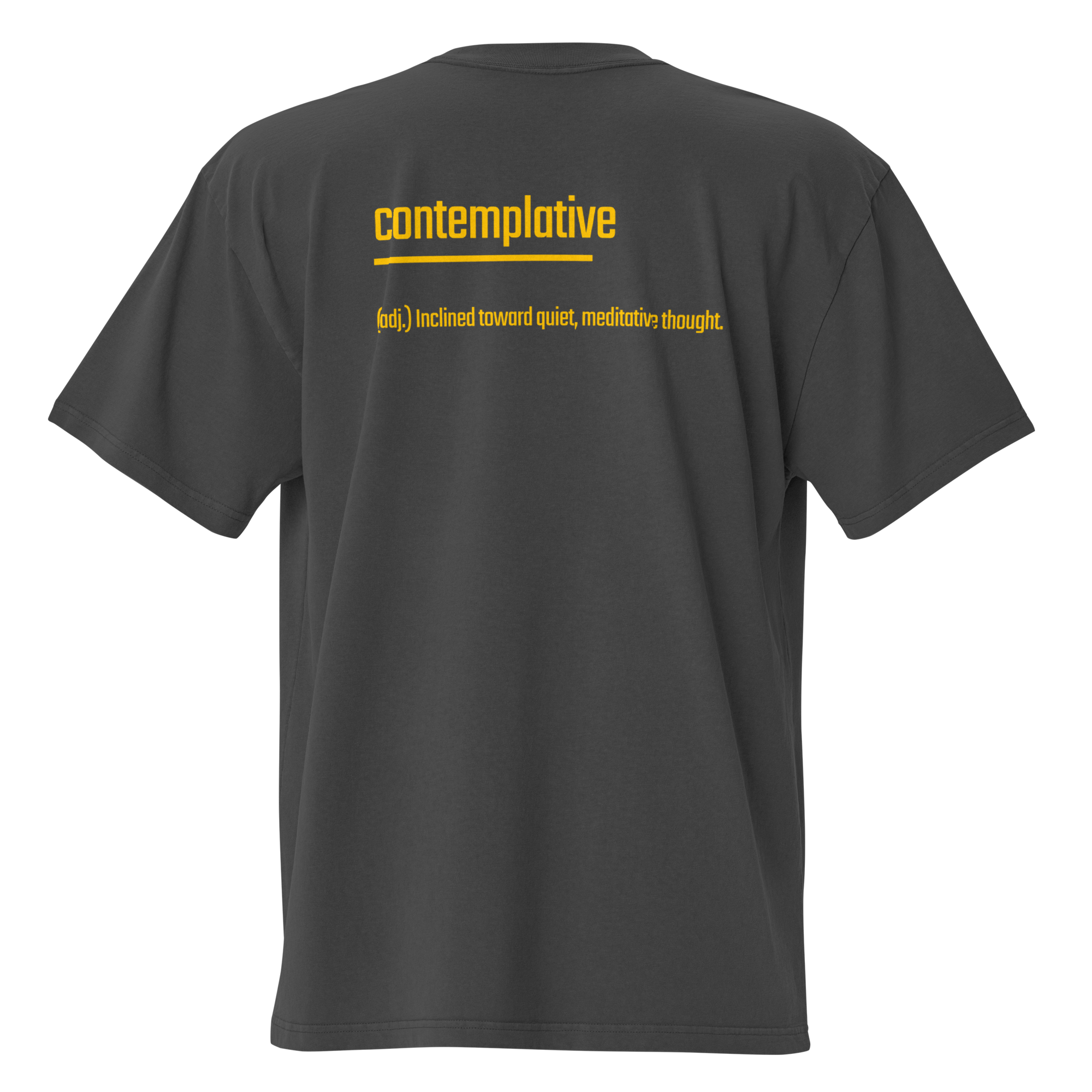 IntrovertedAlpha™ Oversized Faded T-Shirt in Faded Black for men, vintage-wash streetwear with a relaxed oversized fit