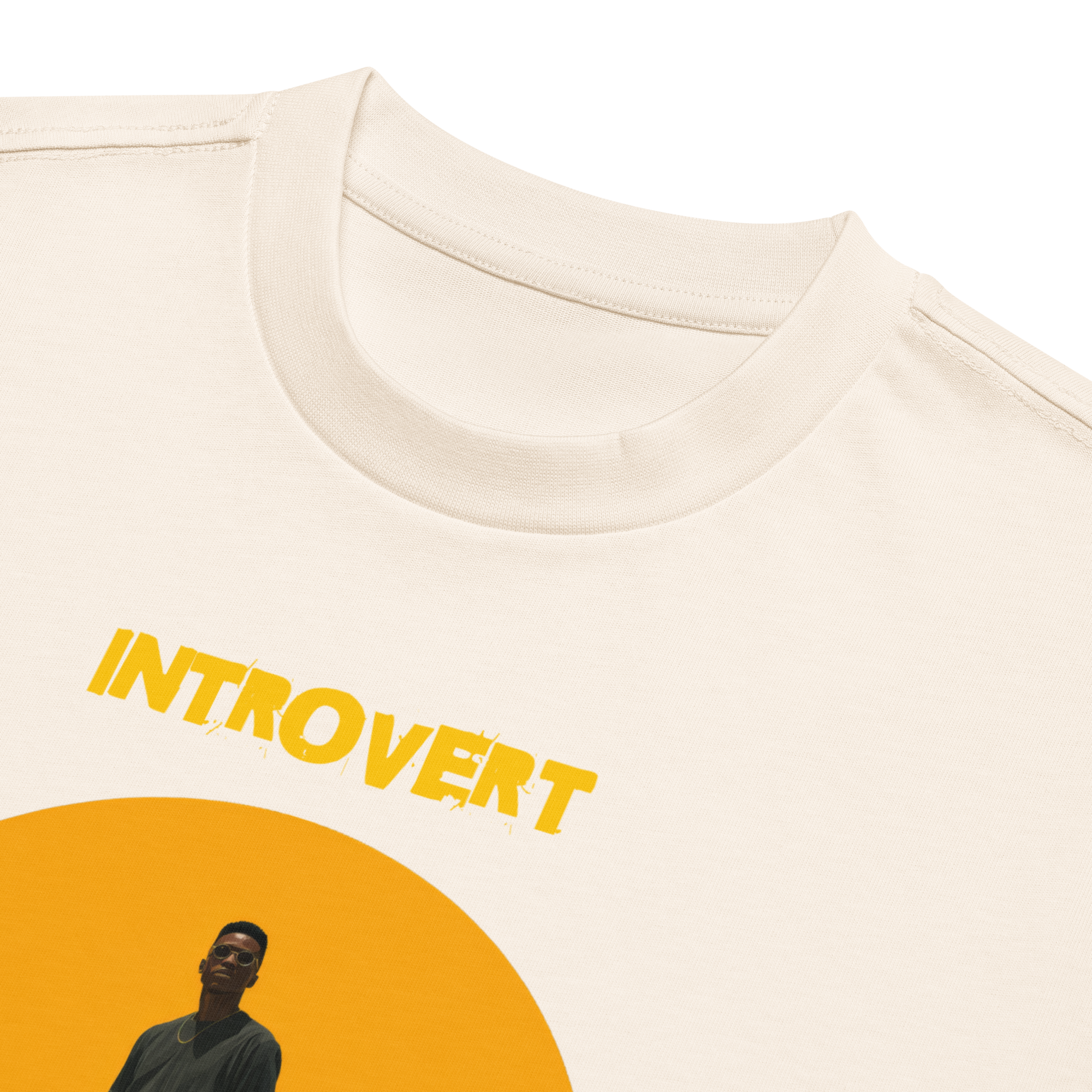 Xantho Philos™ Box Tee in Vintage White for men, soft-toned box tee with a minimalist oversized fit