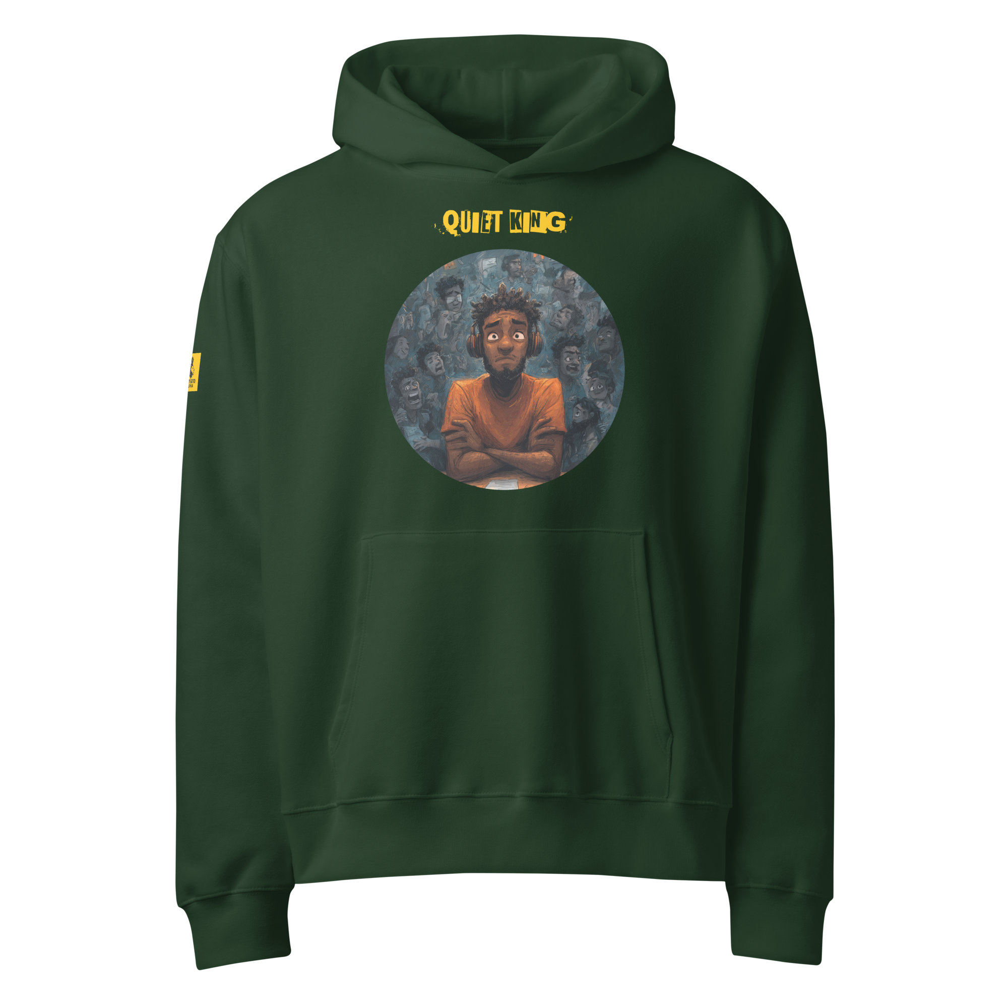 Xantho Philos™ Oversized Hoodie in Forest for men, elevated everyday streetwear with a relaxed oversized fit