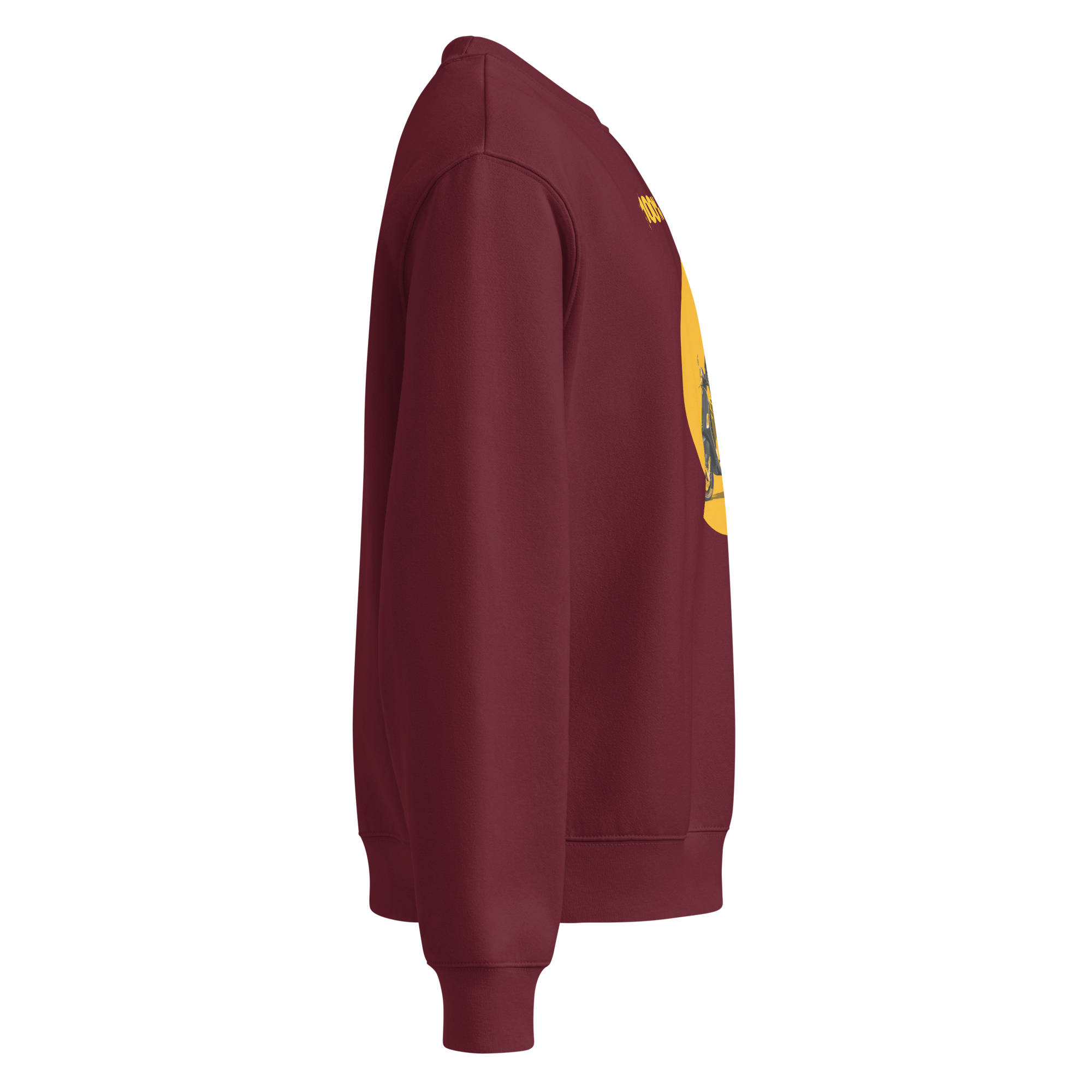 Xantho Philos™ Oversized Sweatshirt in Maroon for men, rich-toned oversized sweatshirt with heavyweight comfort