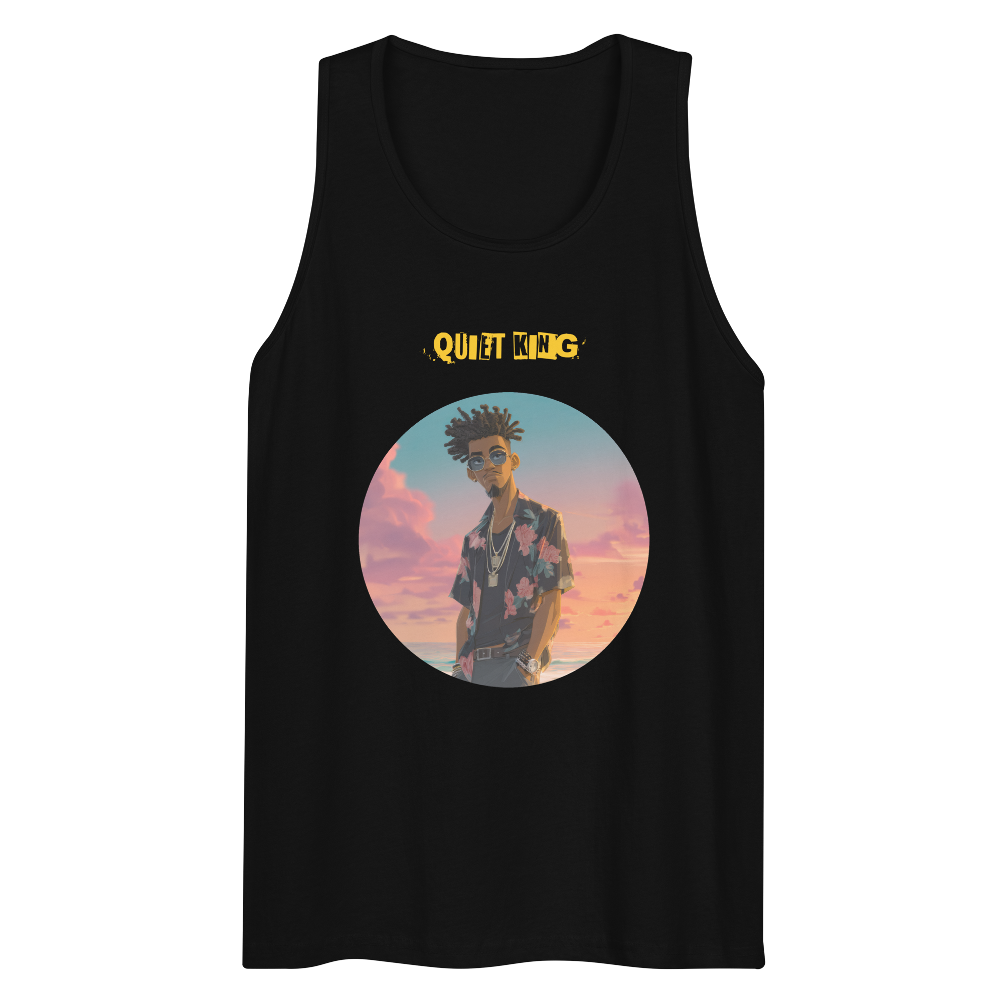 IntrovertedAlpha™ Tank Top in Black for men, premium everyday tank with a clean athletic fit