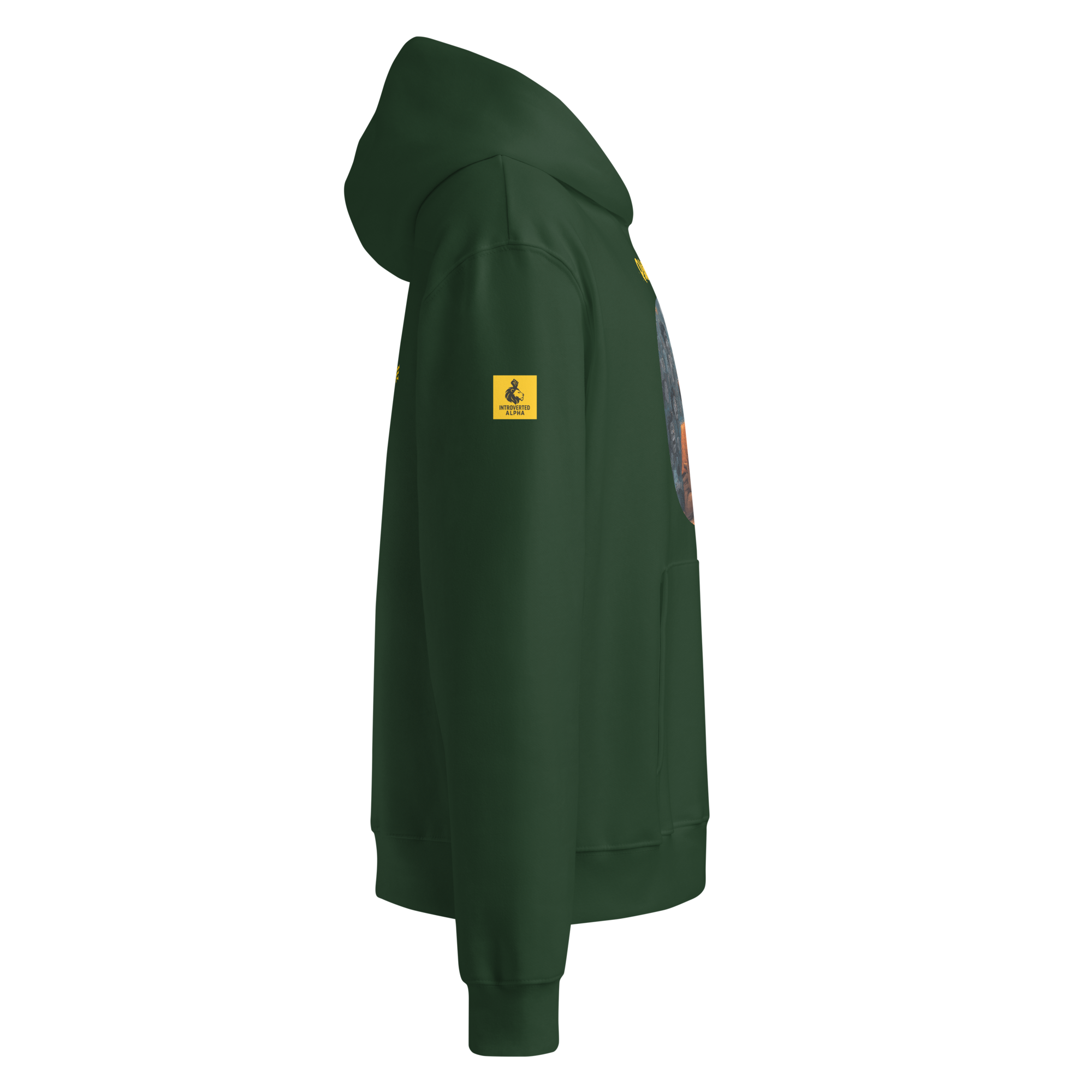 Xantho Philos™ Oversized Hoodie in Forest for men, elevated everyday streetwear with a relaxed oversized fit