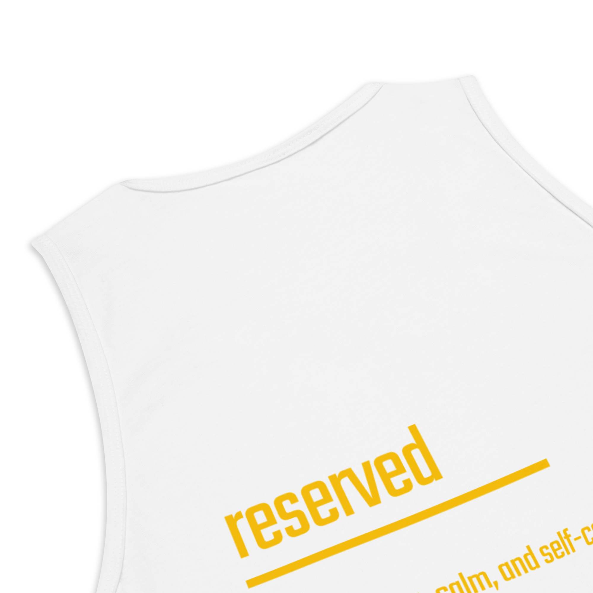 IntrovertedAlpha™ Tank Top in White for men, crisp minimalist tank top with a breathable everyday fit