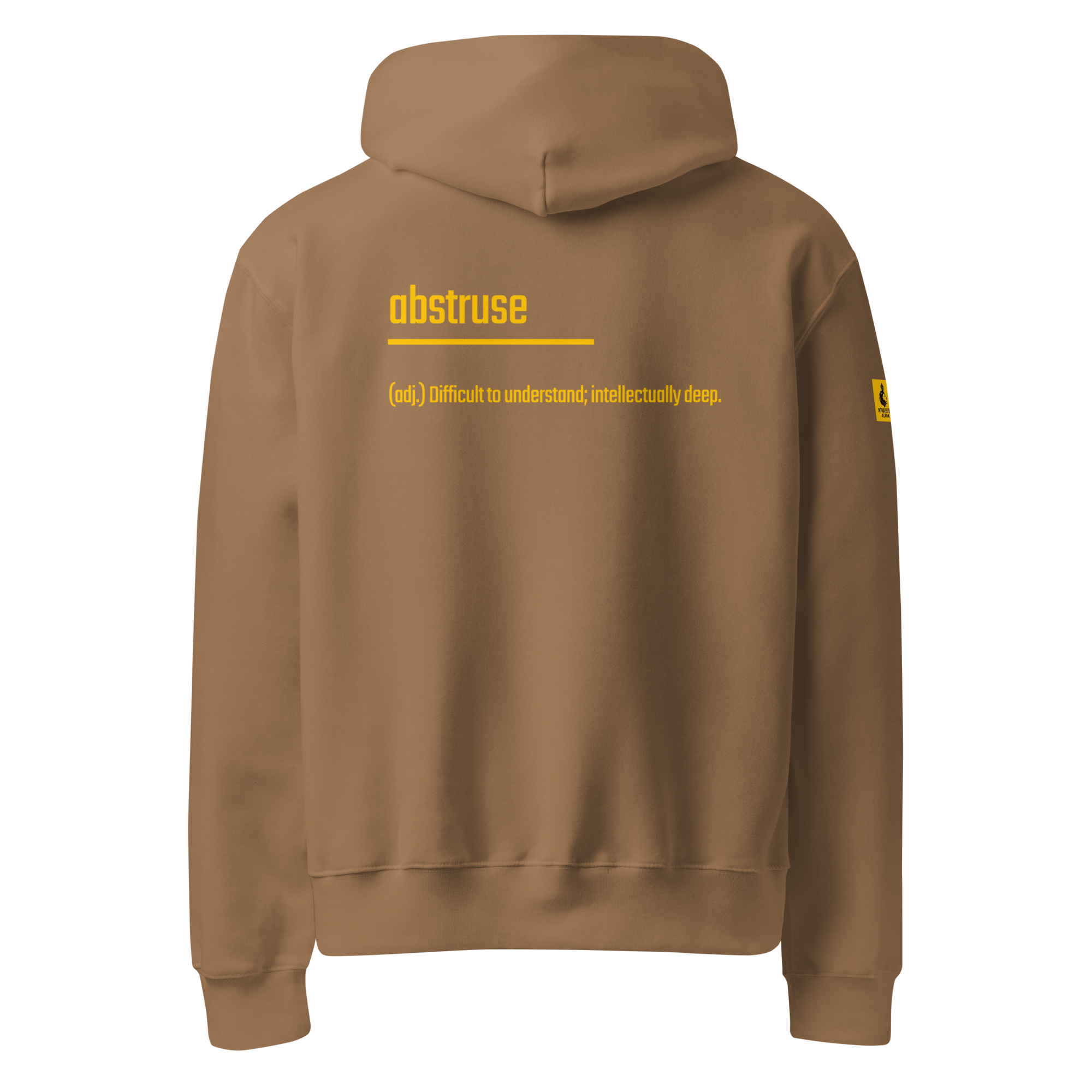 Xantho Philos™ Oversized Hoodie in Vintage Brown for men, premium oversized streetwear with a warm neutral tone
