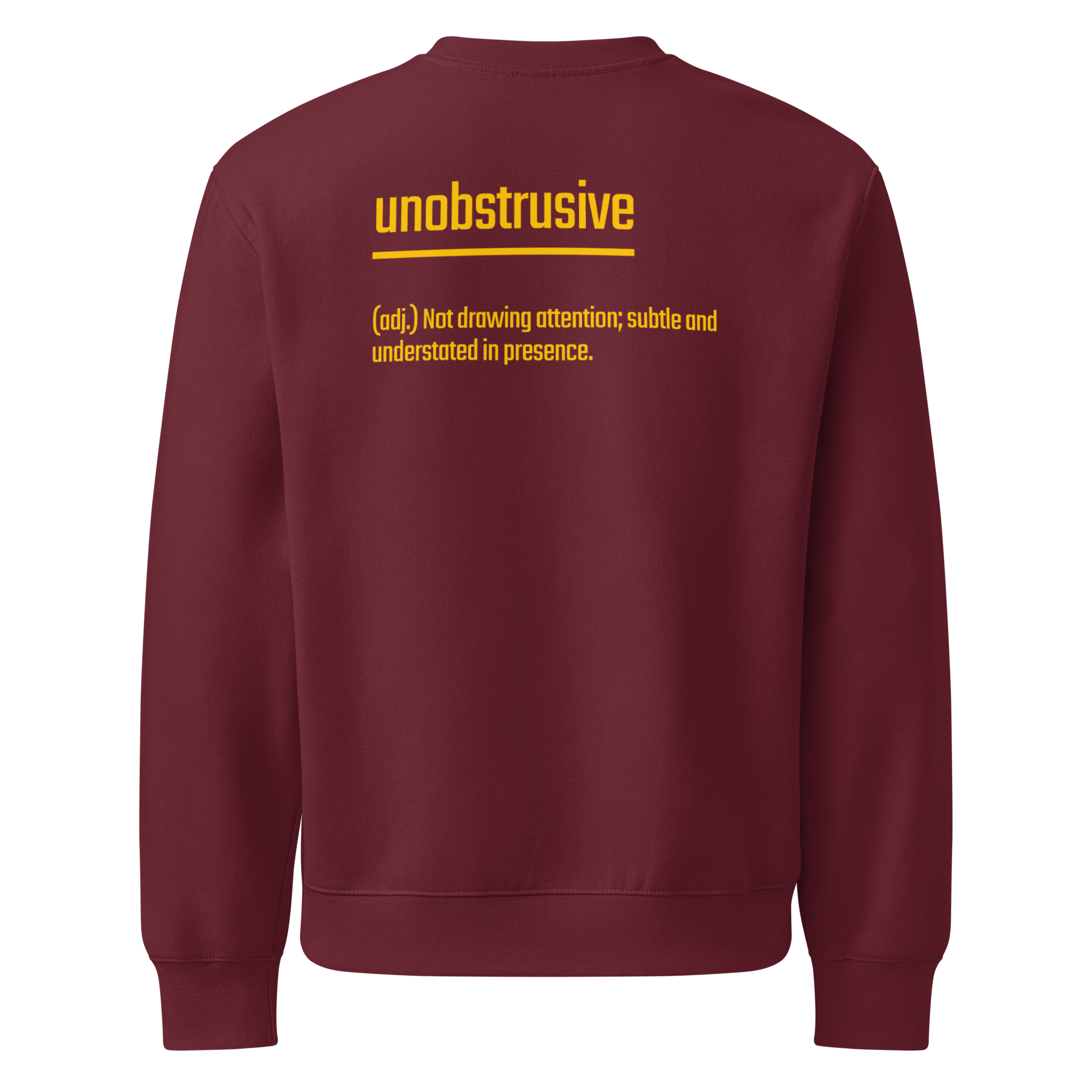 IntrovertedAlpha™ Oversized Sweatshirt in Maroon for men, rich-toned oversized sweatshirt with heavyweight comfort