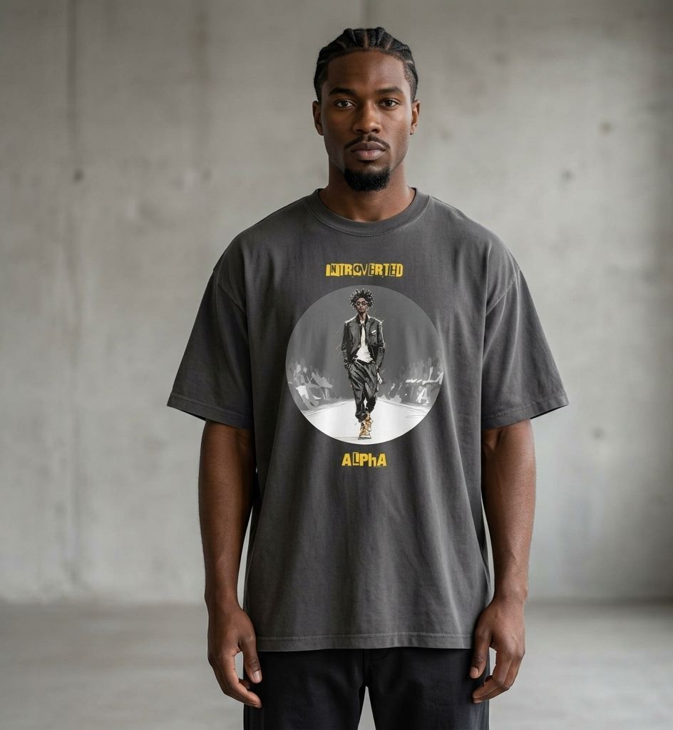 IntrovertedAlpha™ Oversized Faded T-Shirt — ISTJ Edition 027