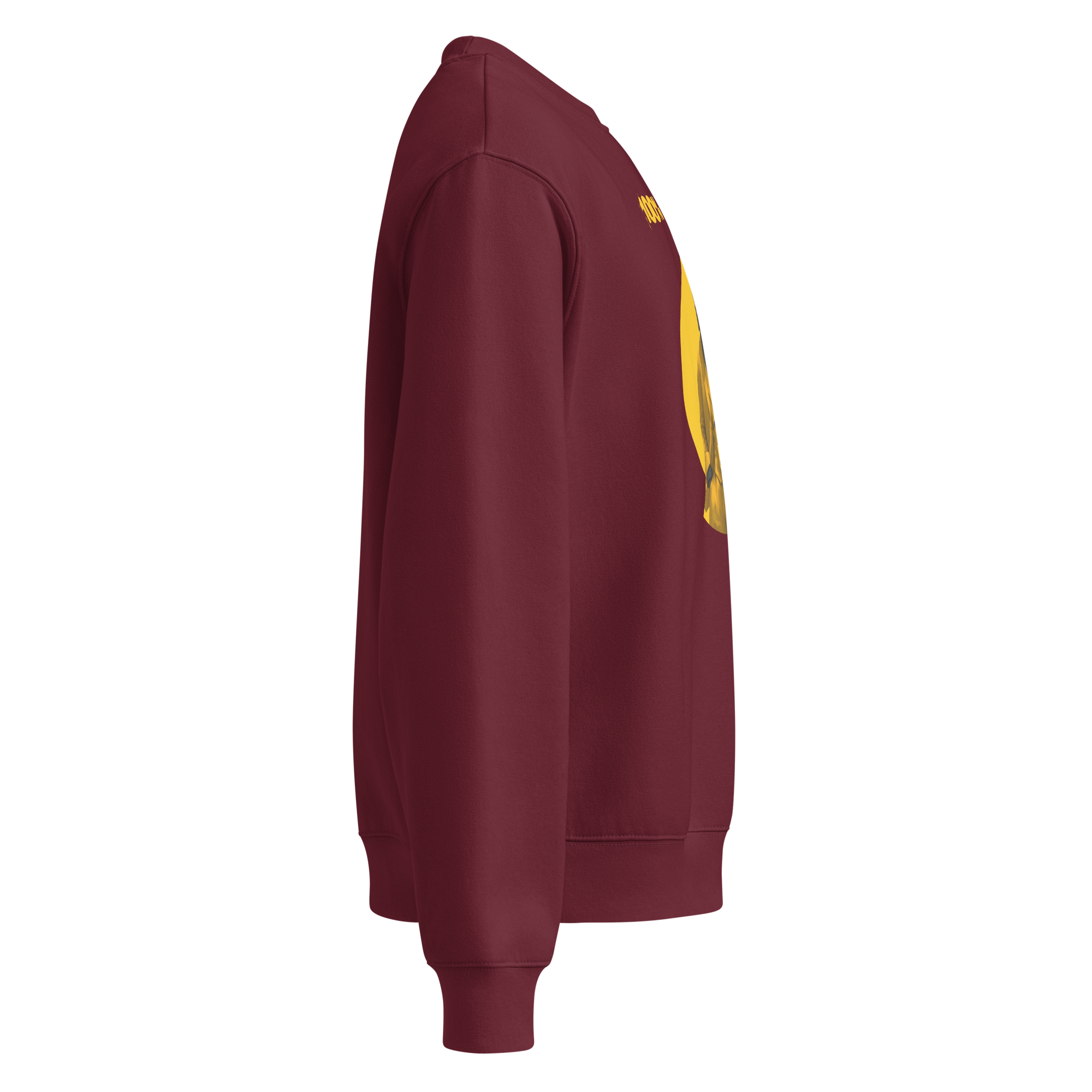 Xantho Philos™ Oversized Sweatshirt in Maroon for men, rich-toned oversized sweatshirt with heavyweight comfort