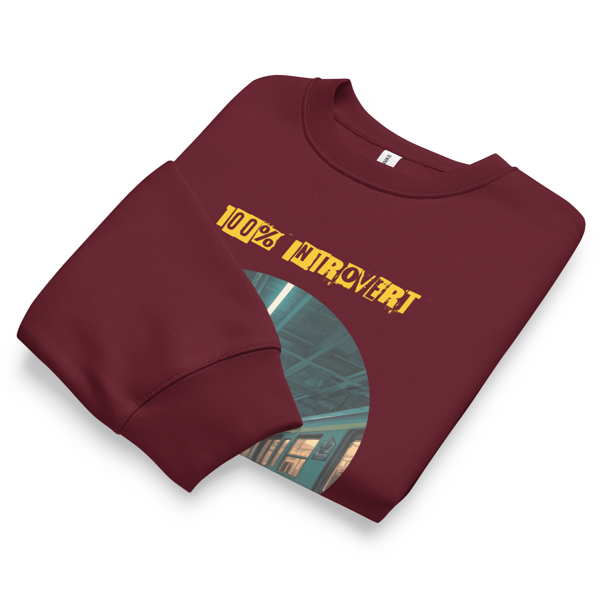 Xantho Philos™ Oversized Sweatshirt in Maroon for men, rich-toned oversized sweatshirt with heavyweight comfort